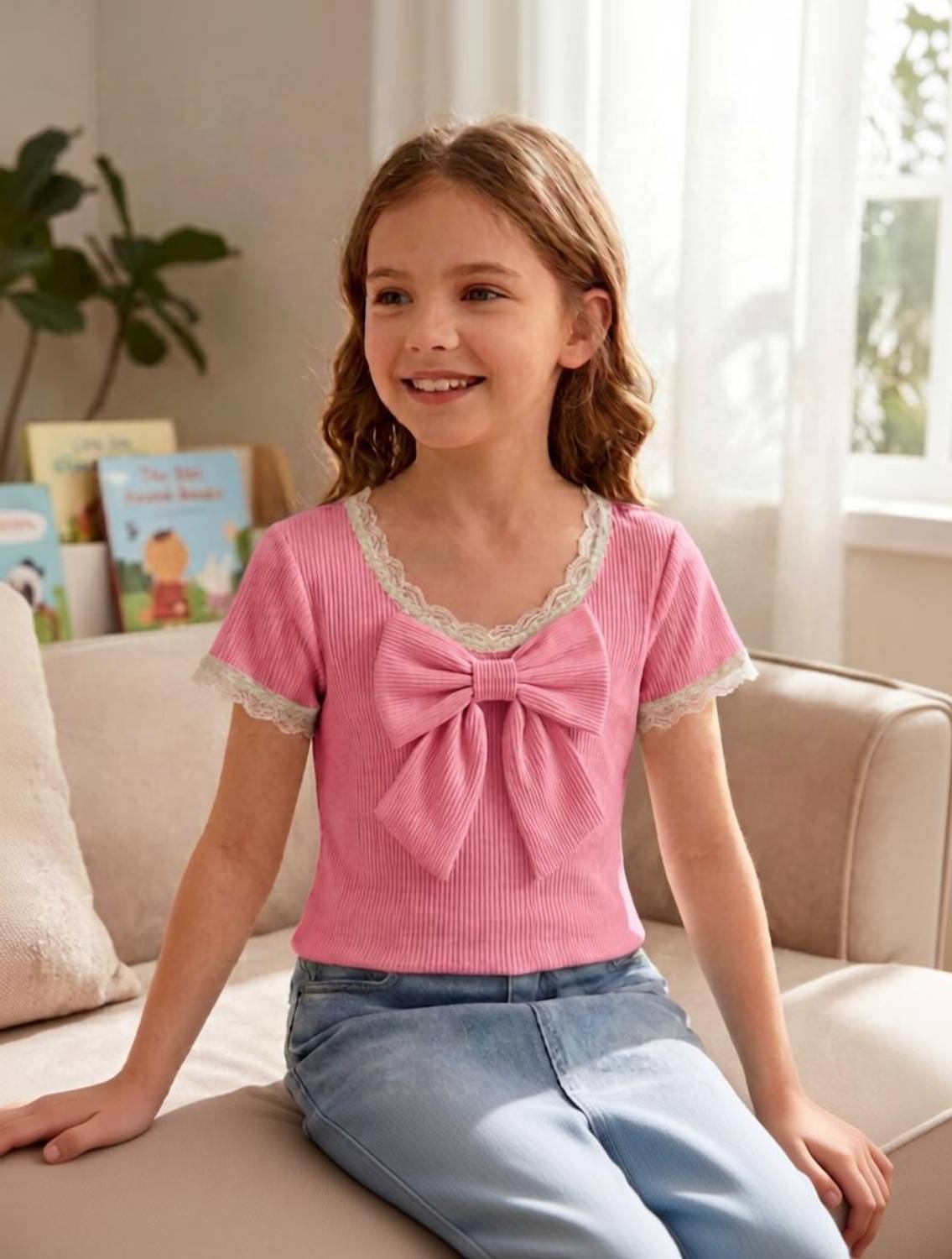 BOKKA Girls Party Lycra Blend Knit Top