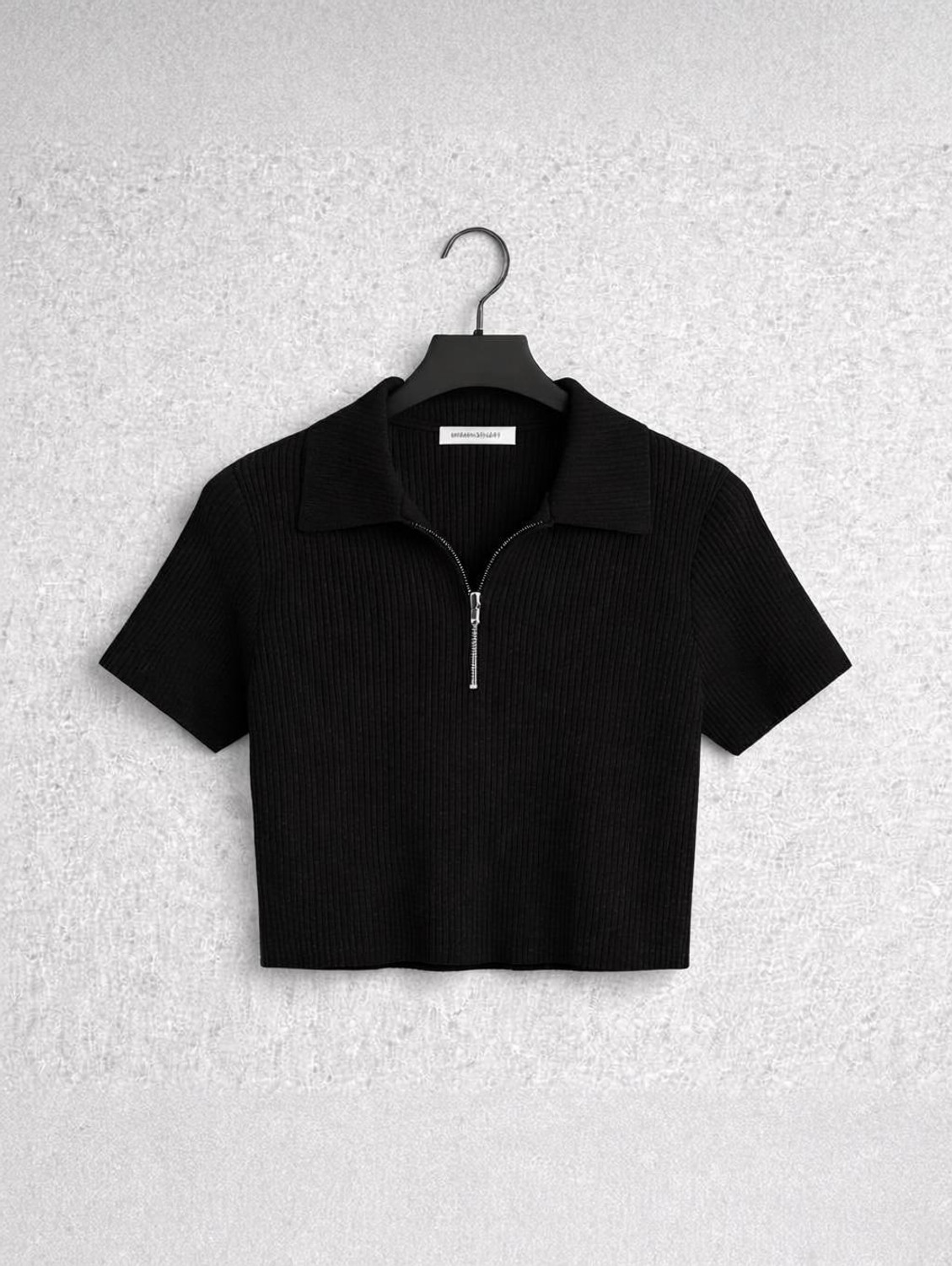 Image of ZENWREN Casual Striped Women Black Top
