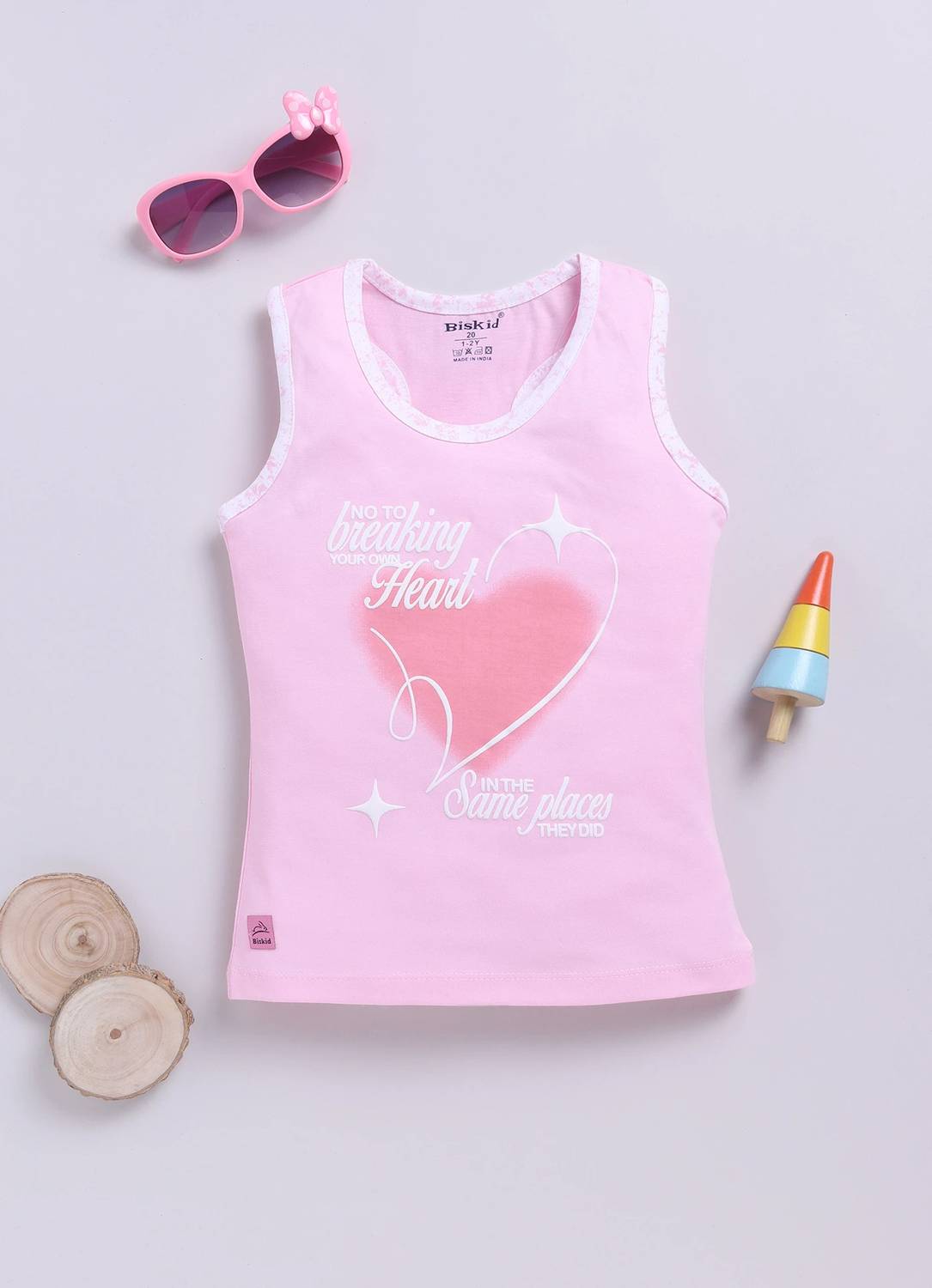 BISKID Girls Pure Cotton Top