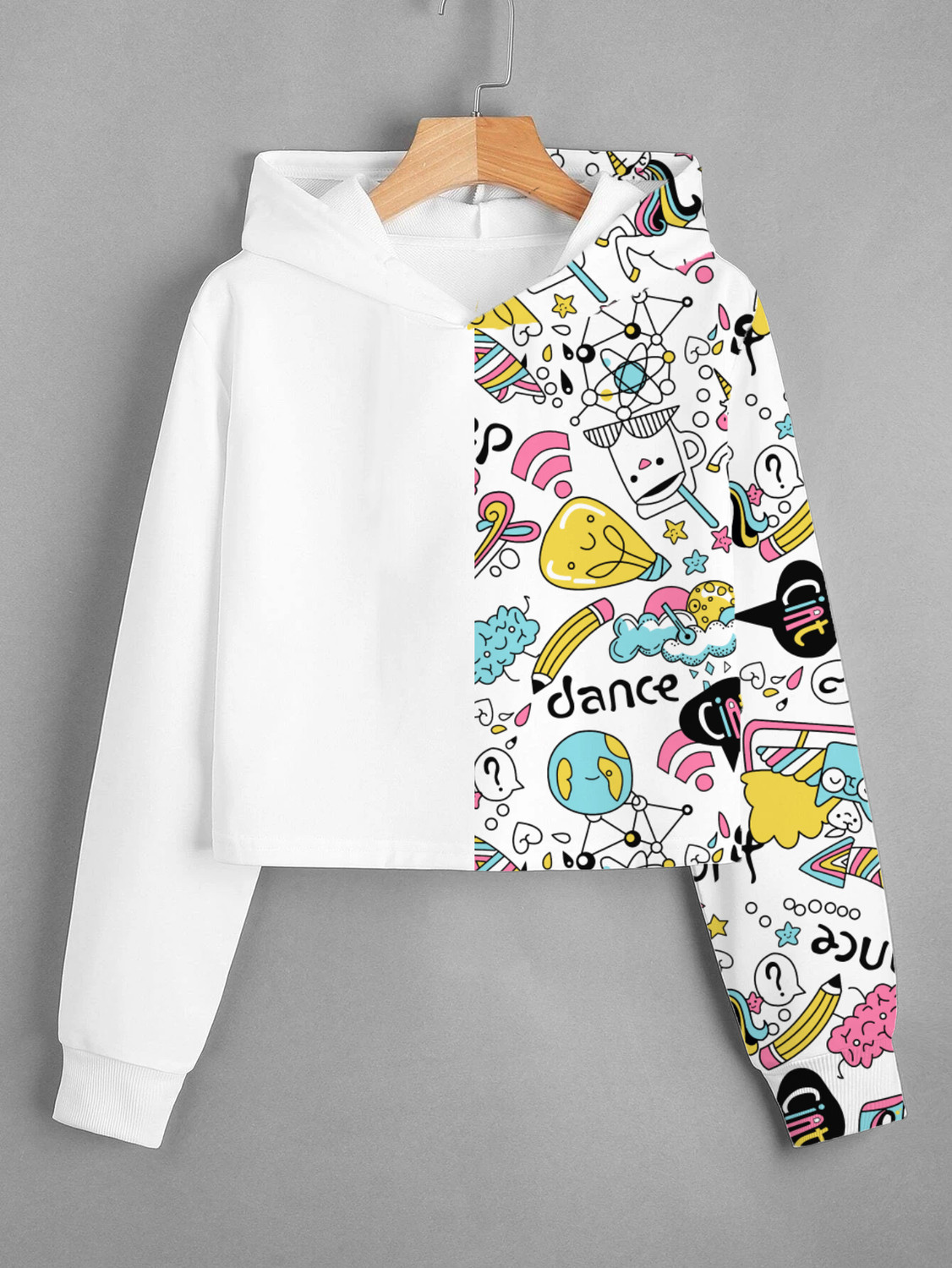 Image of TOPTUDE Full Sleeve Floral Print Girls Sweatshirt