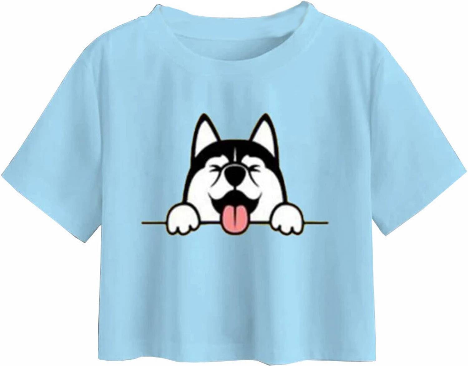 100LUCK Girls Casual Cotton Blend Crop Top