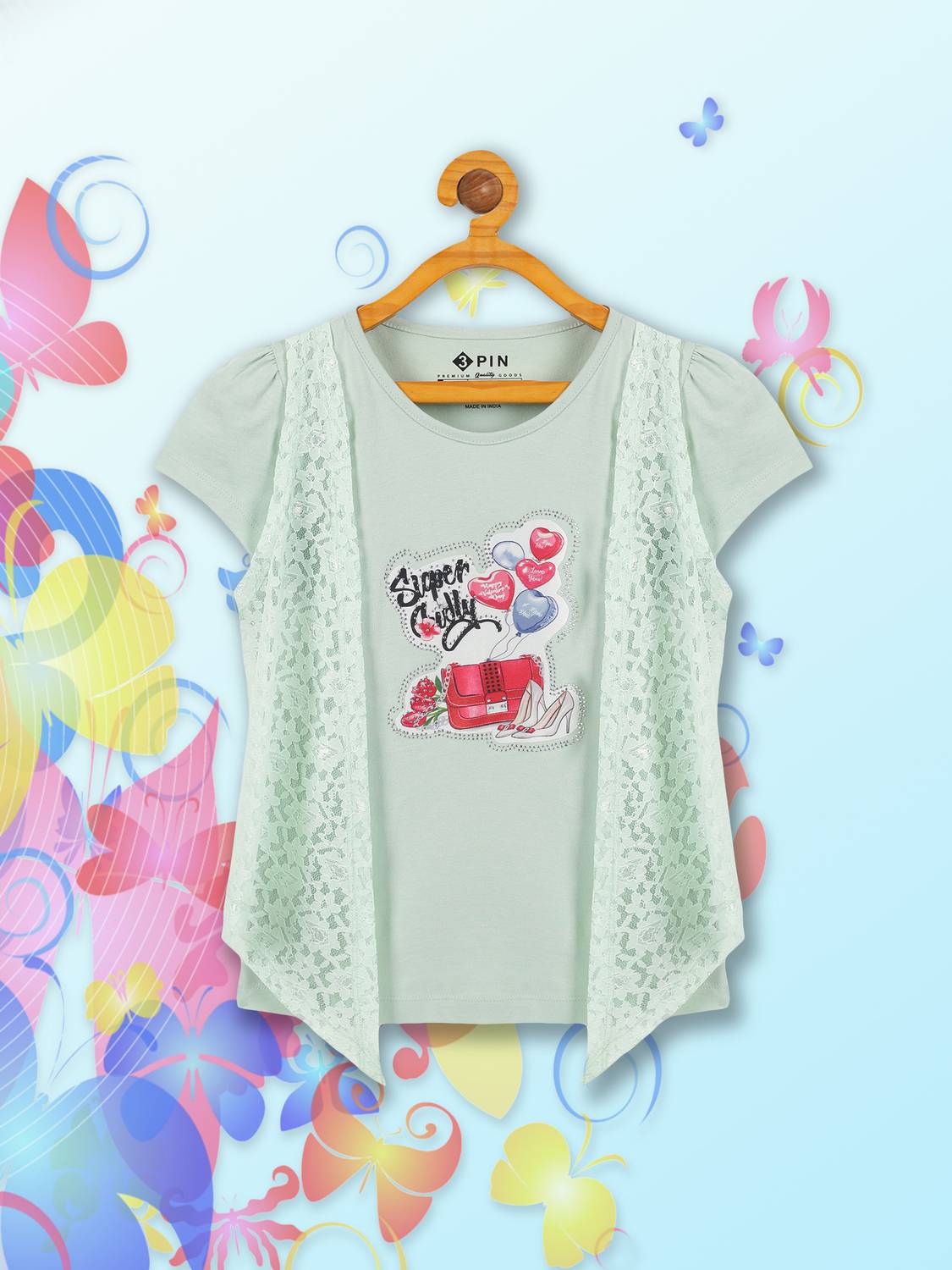 3Pin Girls Casual Pure Cotton Top