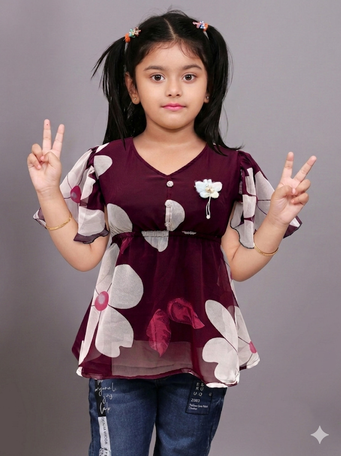 Image of mkgarments Girls Casual Chiffon Top