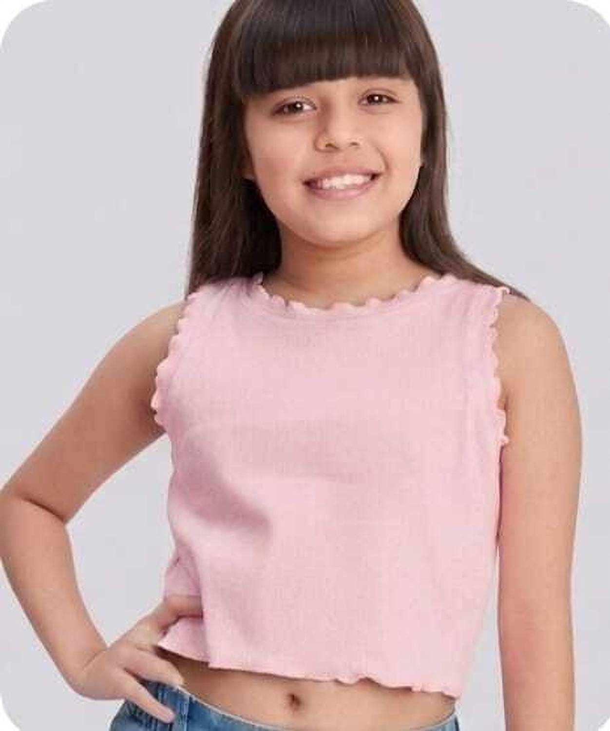 BOKKA Girls Casual Lycra Blend Crop Top