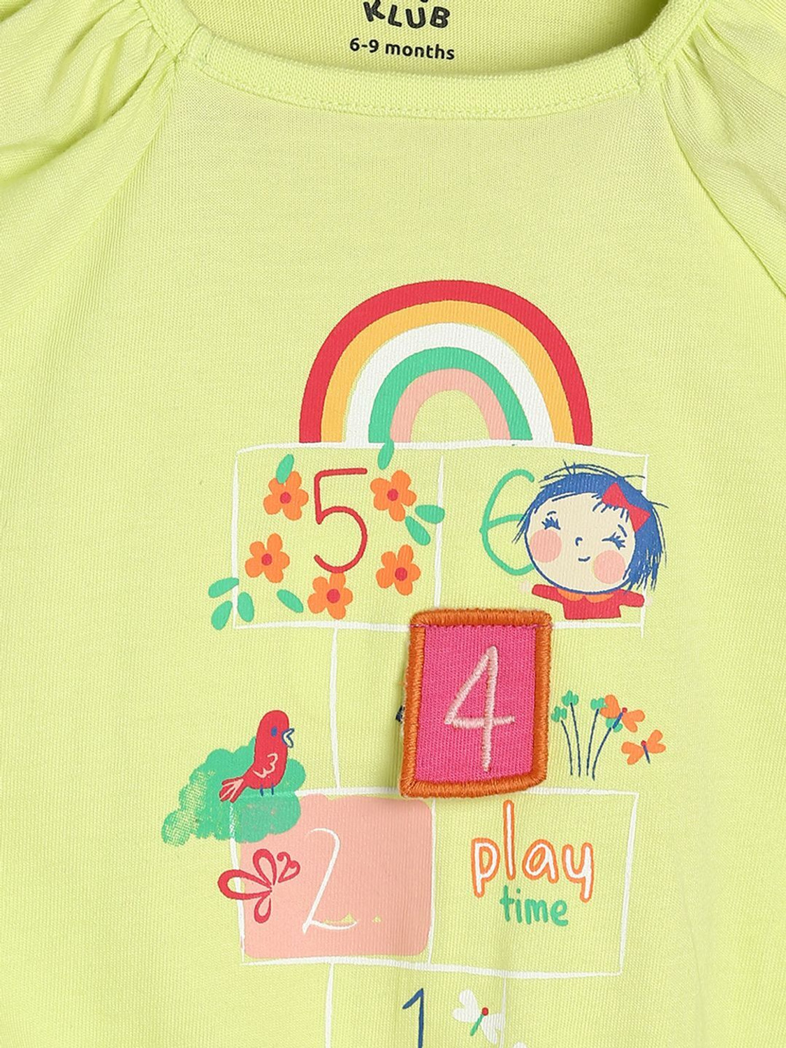 Image of MINI KLUB Baby Girls Casual Pure Cotton Knit Top