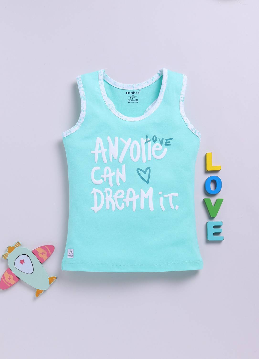 BISKID Girls Pure Cotton Top