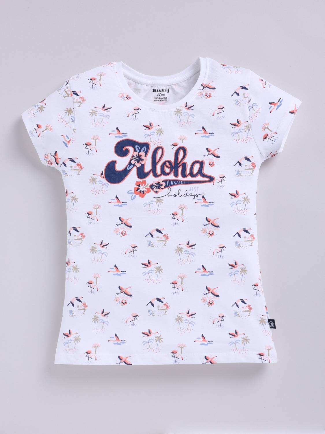BISKID Girls Casual Pure Cotton Top