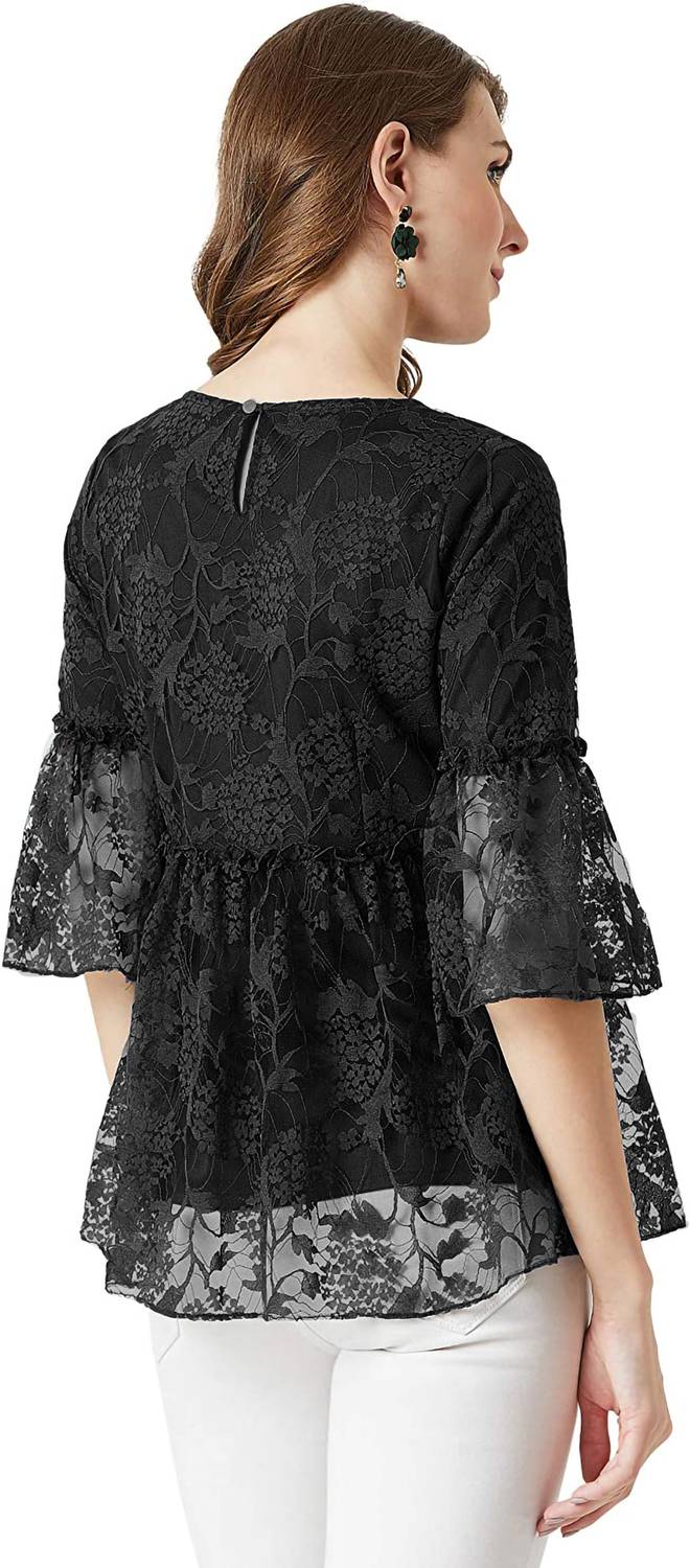 ORIEX THE ORIGINAL FASHION Casual Self Design Women Black Top - Buy ORIEX  THE ORIGINAL FASHION Casual Self Design Women Black Top Online at Best  Prices in India | Flipkart.com
