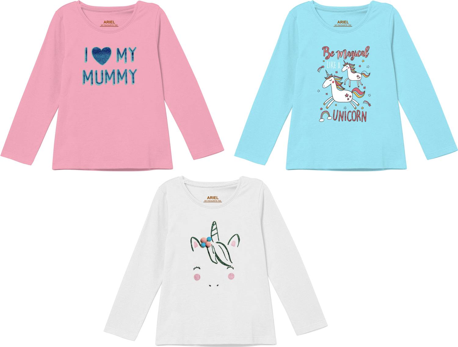 Ariel Girls Casual Cotton Blend Top