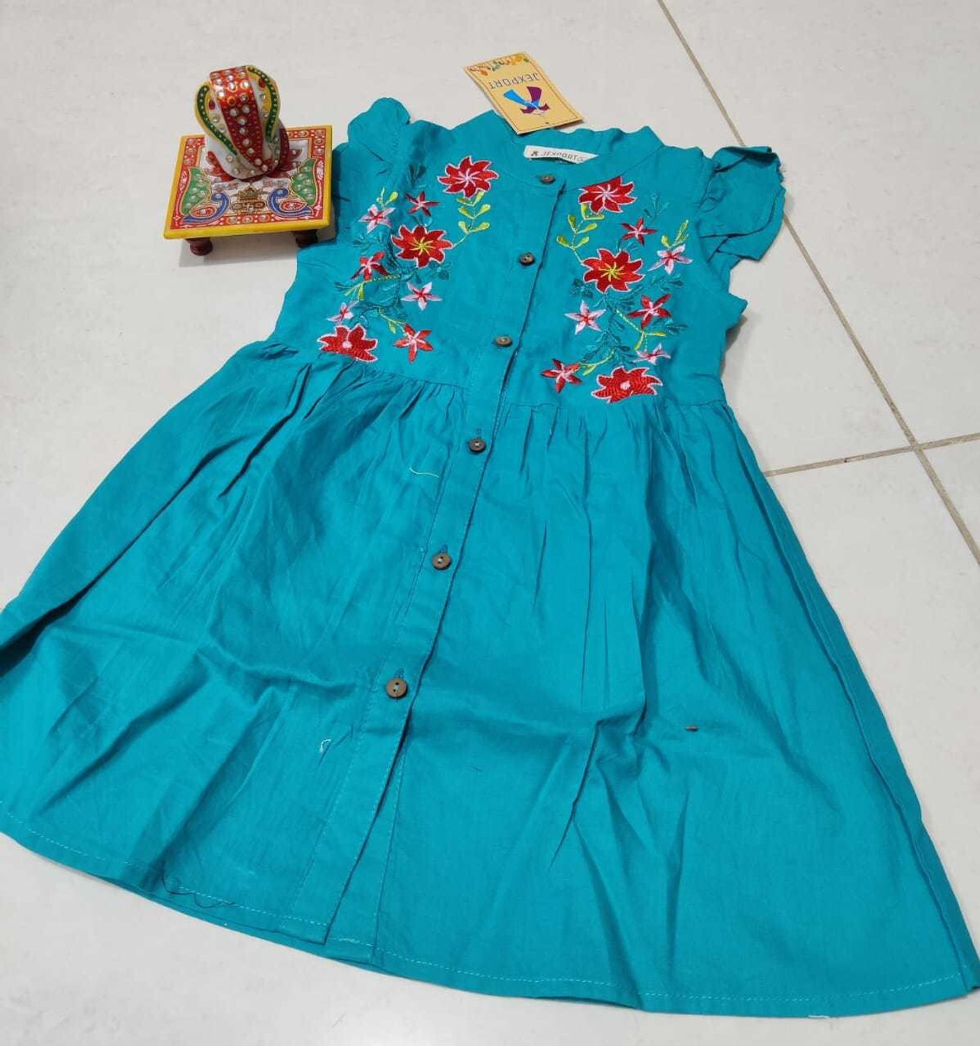 Image of JYOTI EXPORT Girls Casual Pure Cotton Top