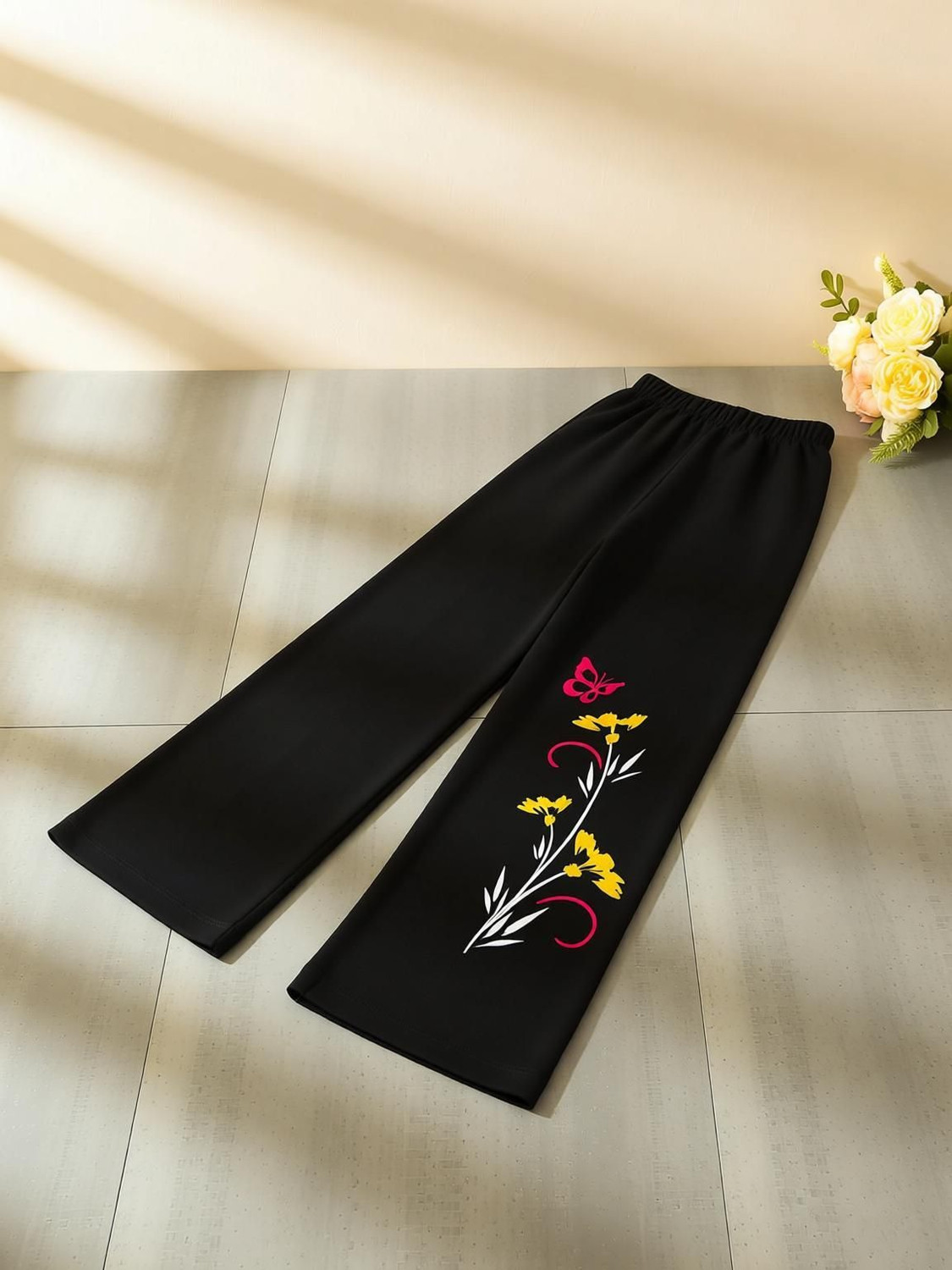 Image of lifeneeds Track Pant For Girls (Black, Pink, Pack of 2)