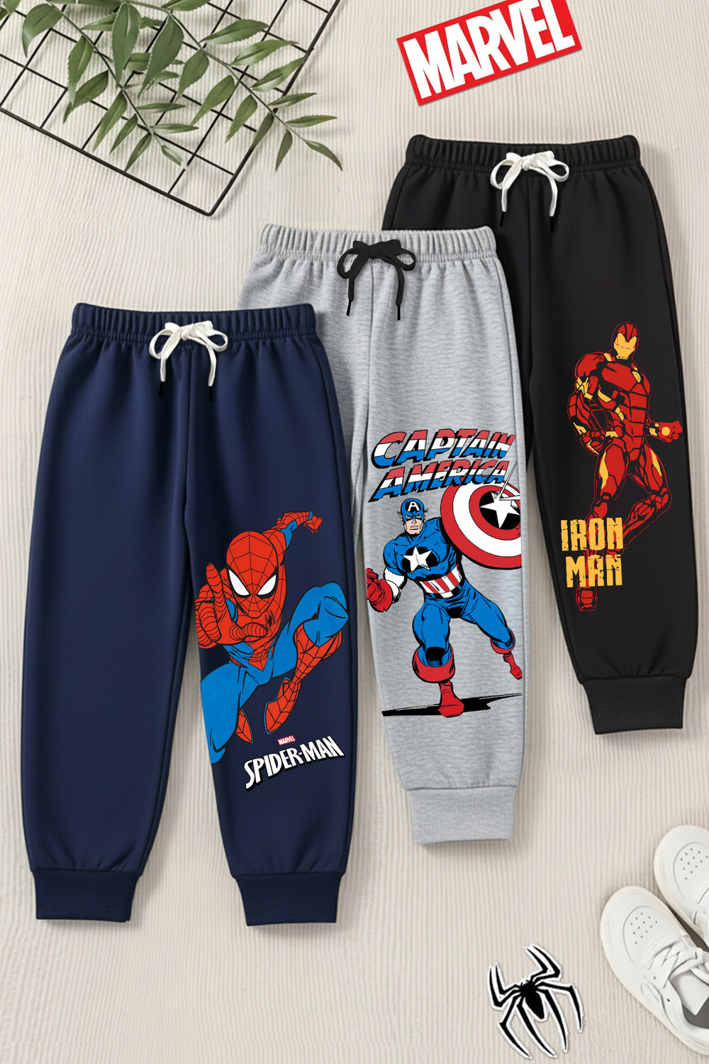 Image of MARVEL BY MISS & CHIEF Track Pant For Boys & Girls (Multicolor, Pack of 3)