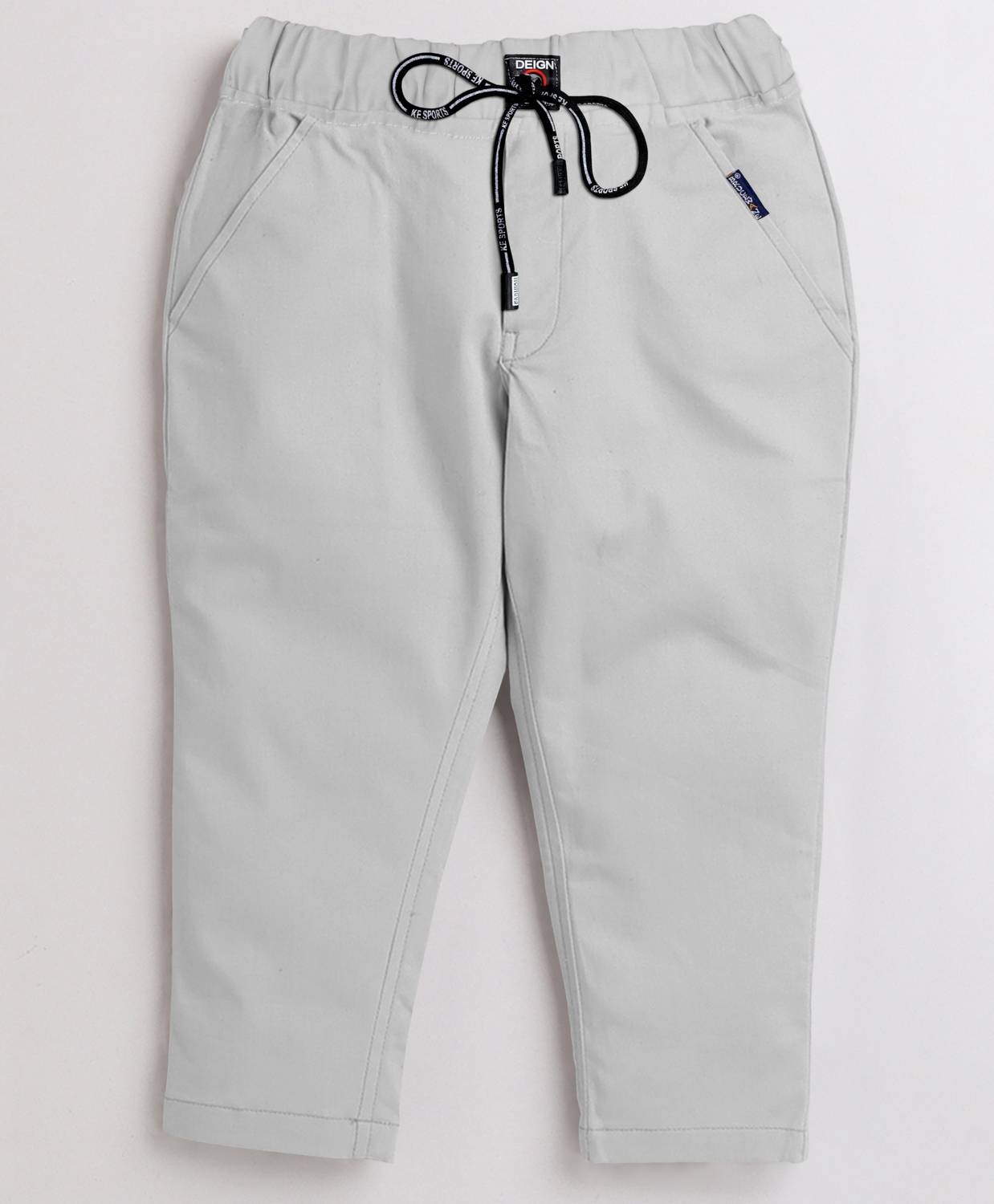 BRUCEWANE Regular Fit Boys & Girls White Trousers
