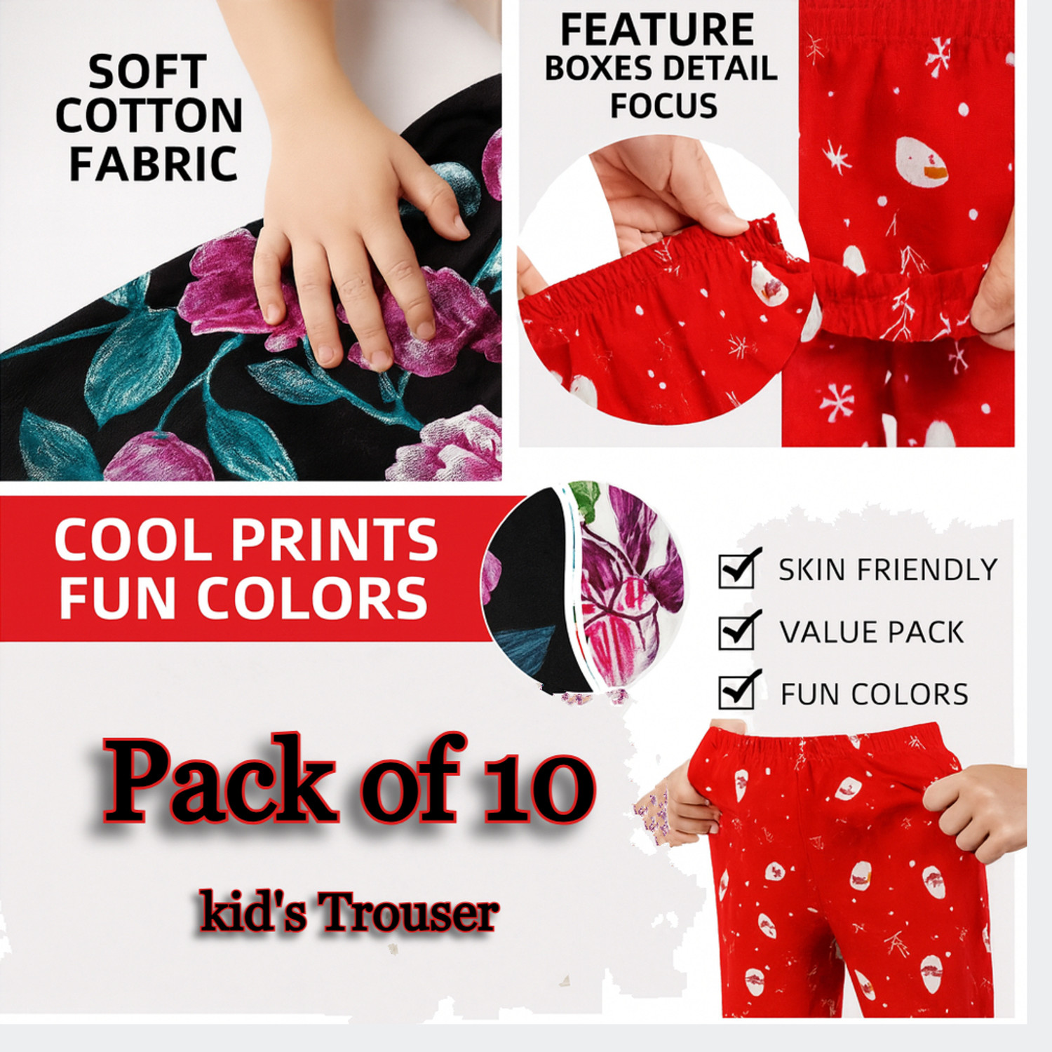 Image of COMBOWALA Track Pant For Baby Boys & Baby Girls