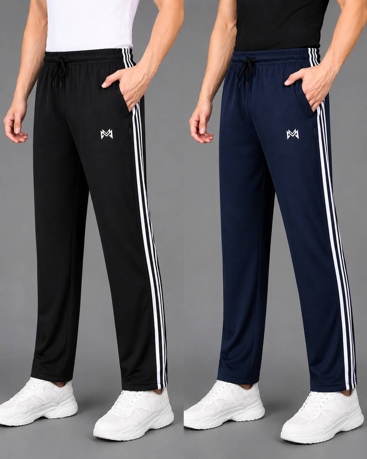 mank D Track Pant For Boys Multicolor Pack of 2 - Image 1
