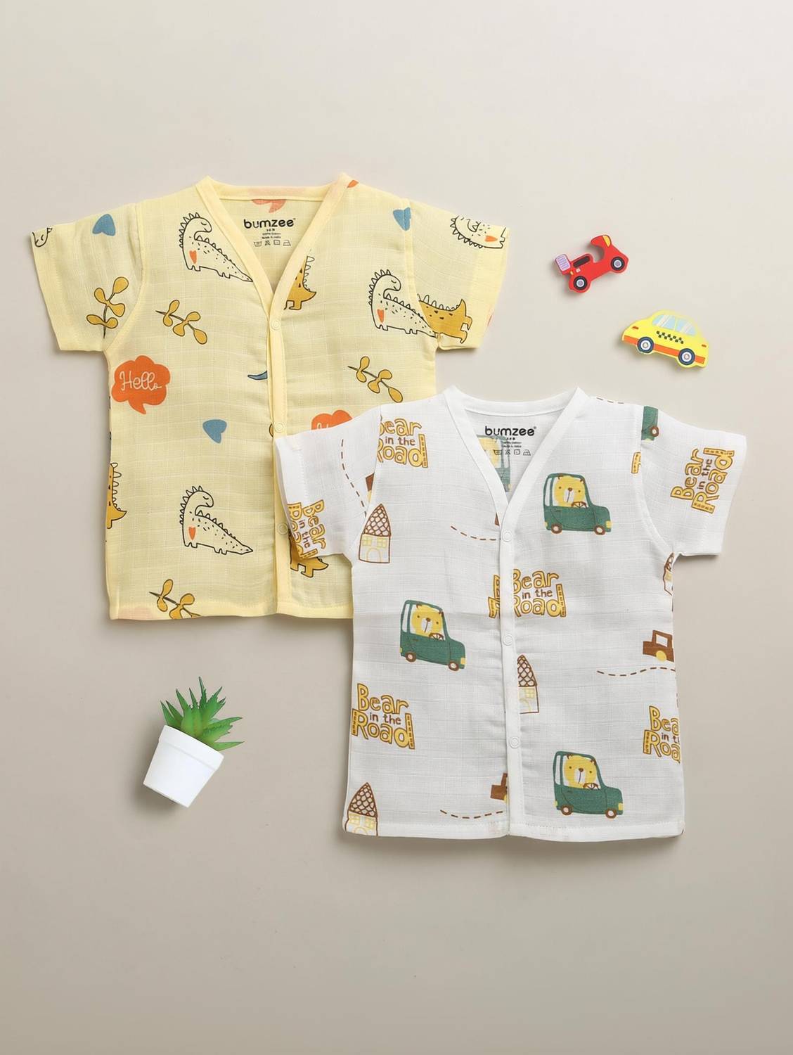 BUMZEE Baby Boys Printed Pure Cotton Regular T Shirt