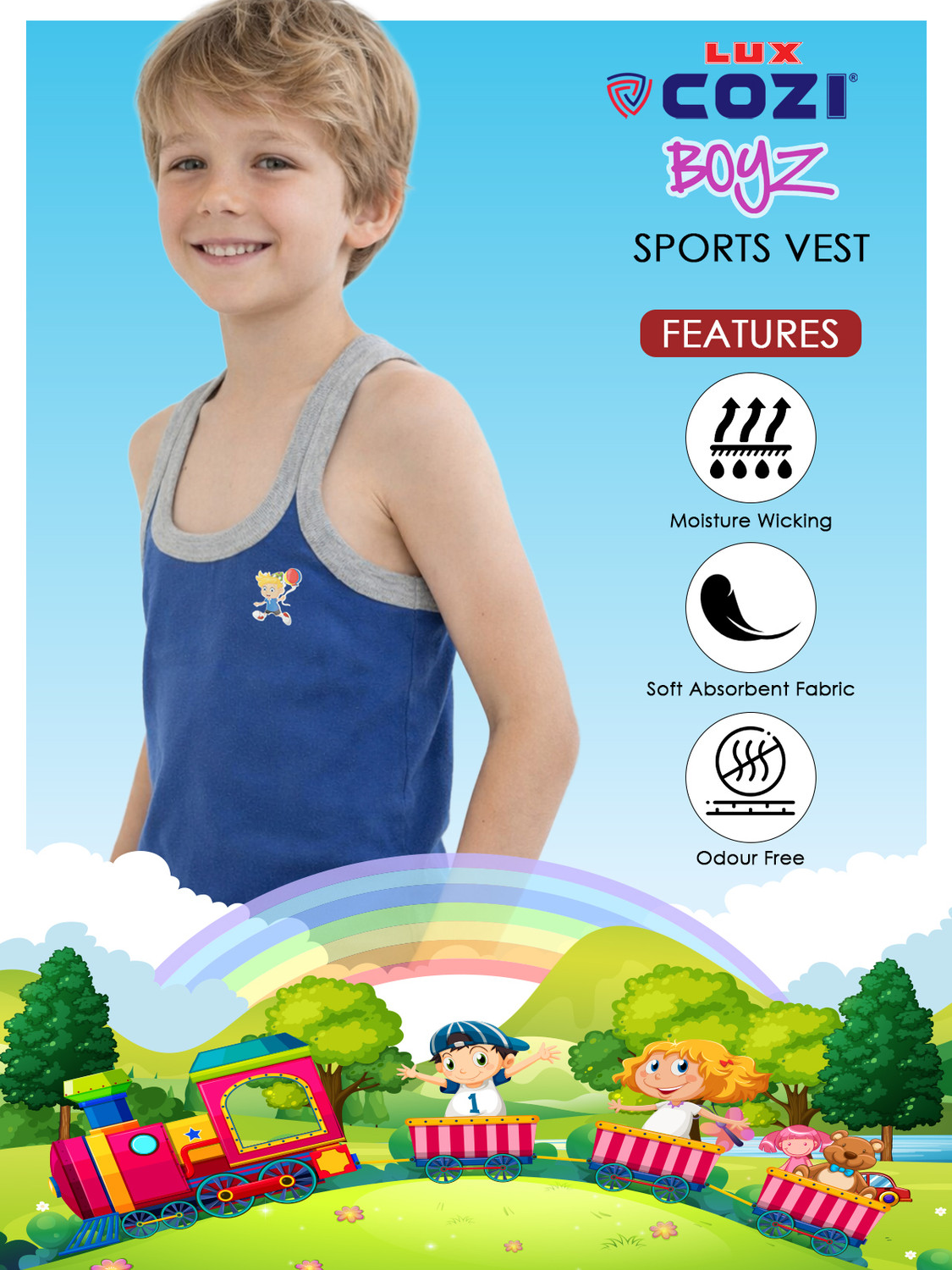 Image of LUX cozi Vest For Boys Pure Cotton