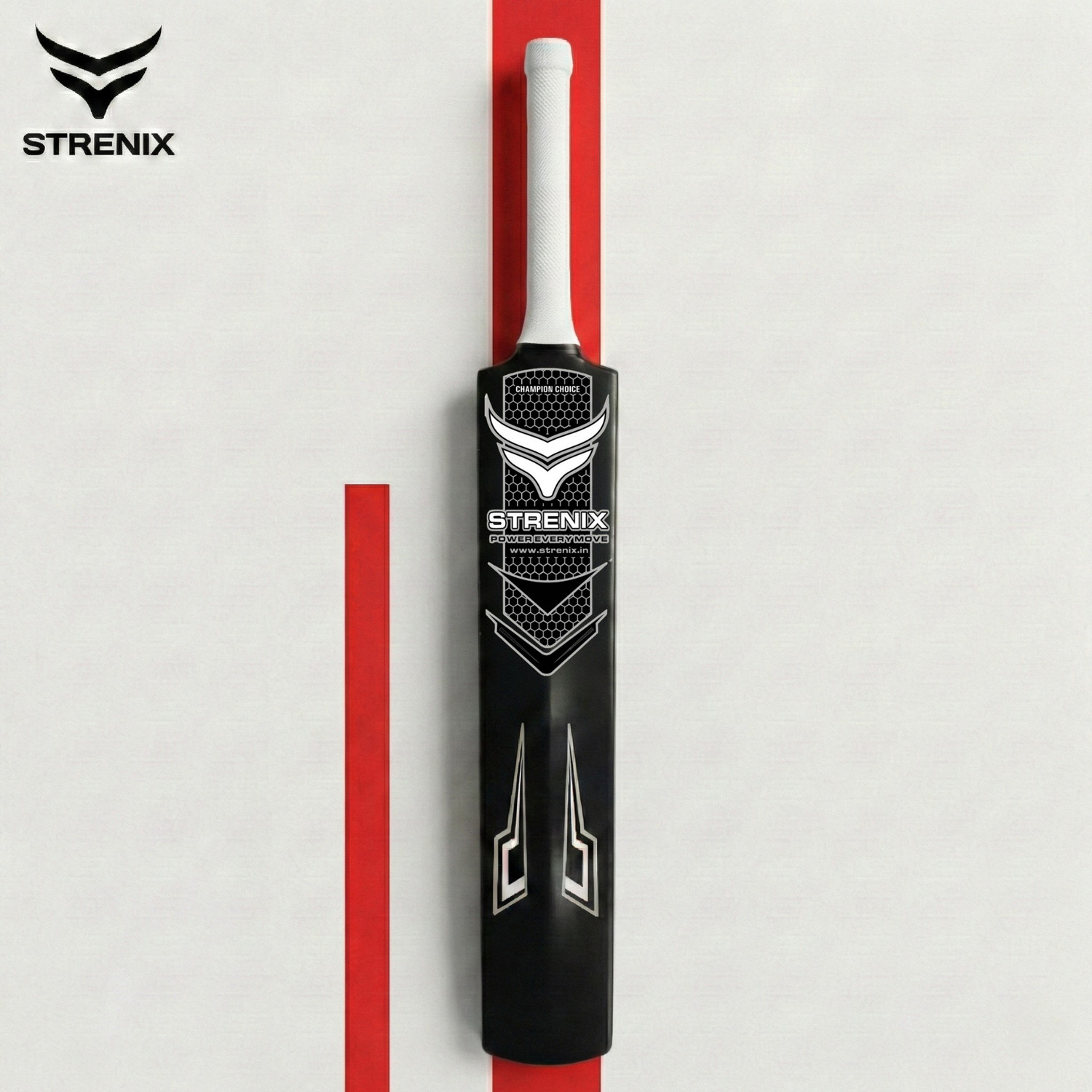 Image of STRENIX 8 No Cricket Set Fiber Chase Master | Bat+Stumps+Ball+Bag+Gloves Cricket Kit