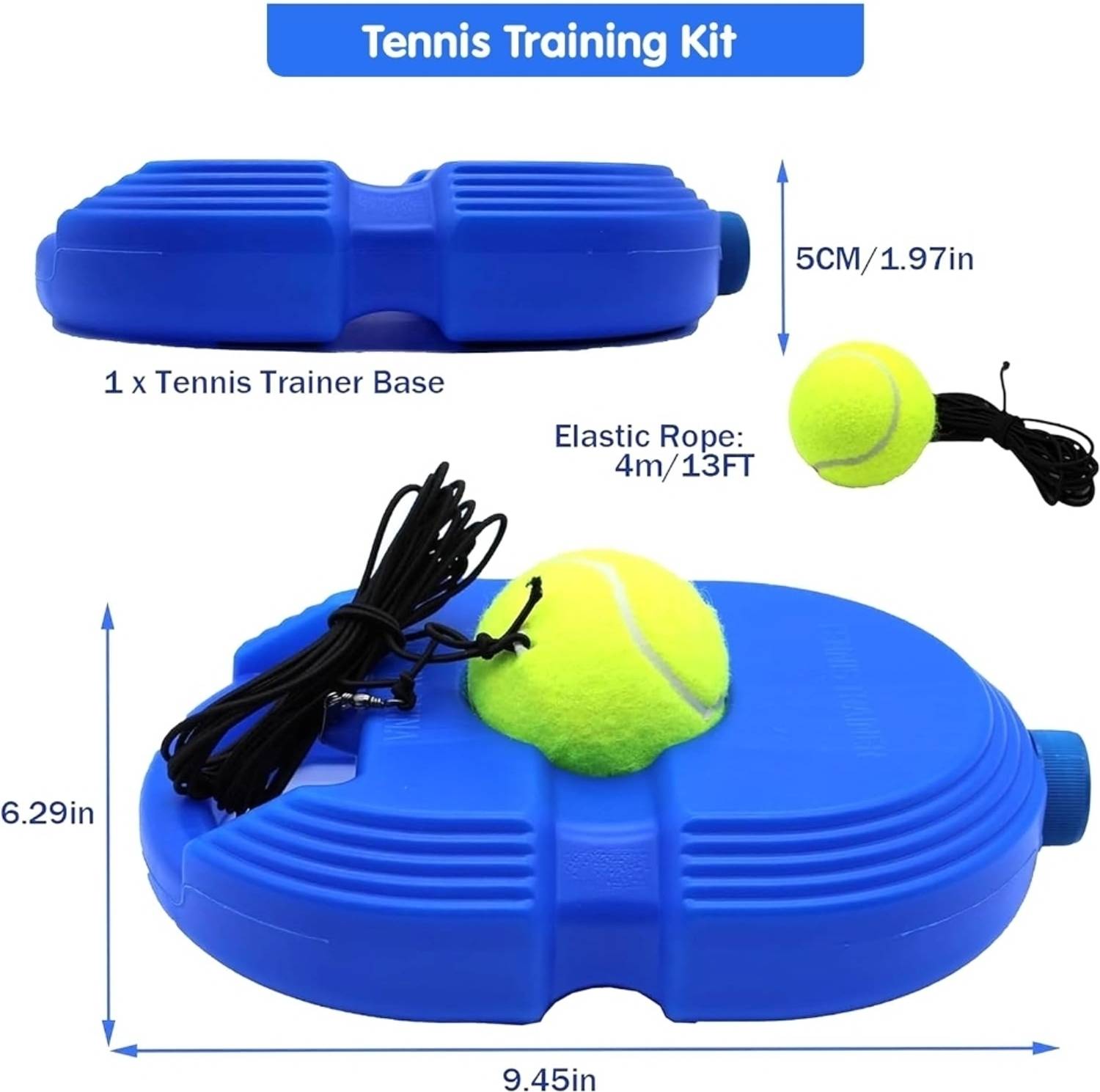 RBEE Tennis Trainer Rebound Balls with Rope - Image 2