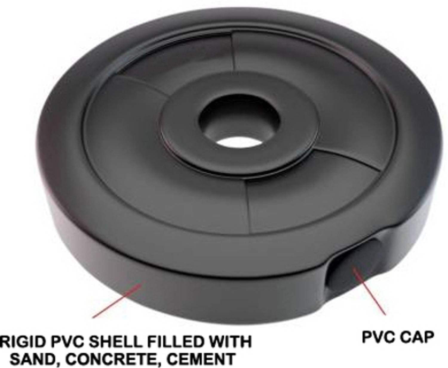 L'AVENIR 20kg (2x10kg) Black PVC Weight Plates - Image 2
