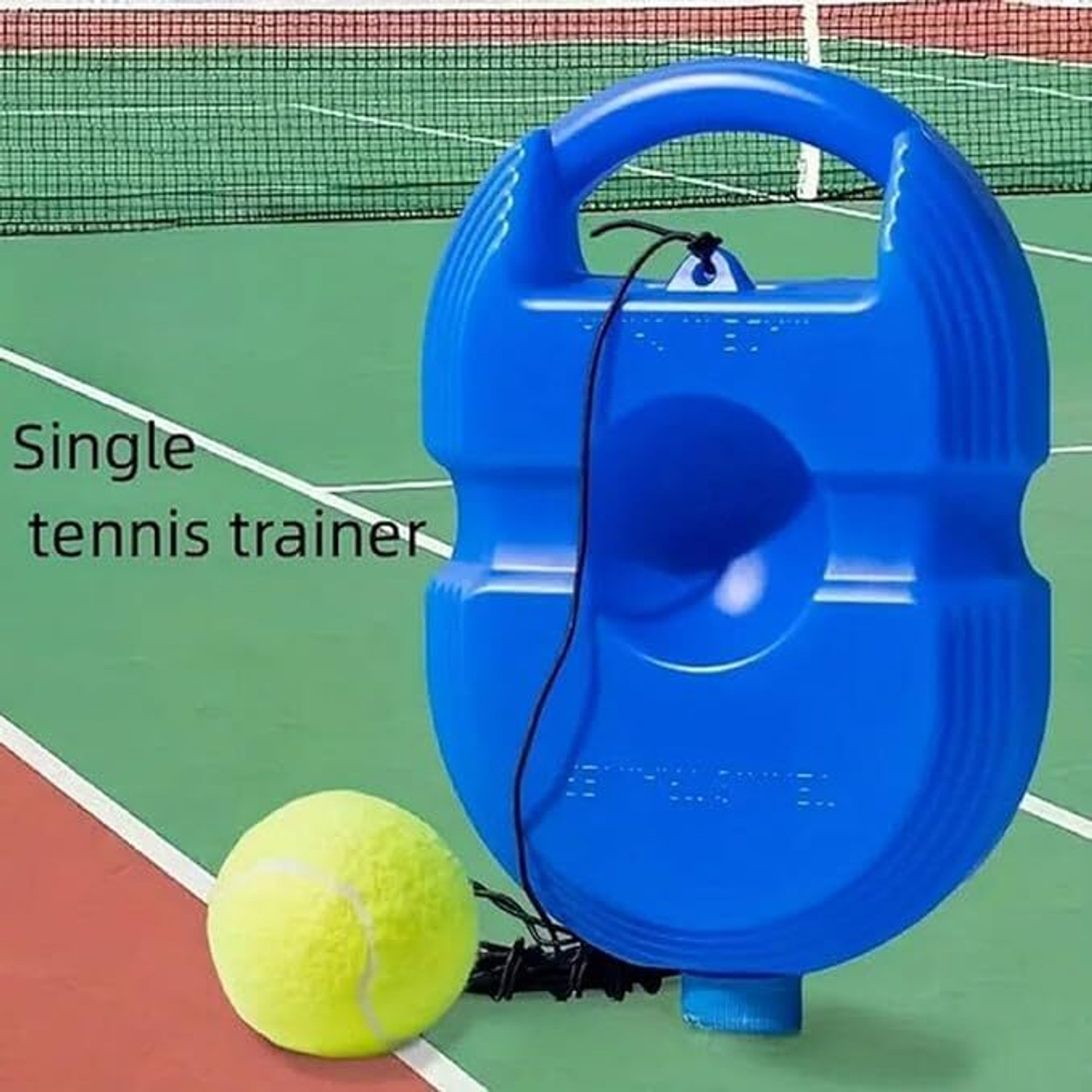 Image of CIRCLESWAPS Self-Tennis Practice Ball with String Cricket Trainer Rebound Ball with Rope Tennis Ball