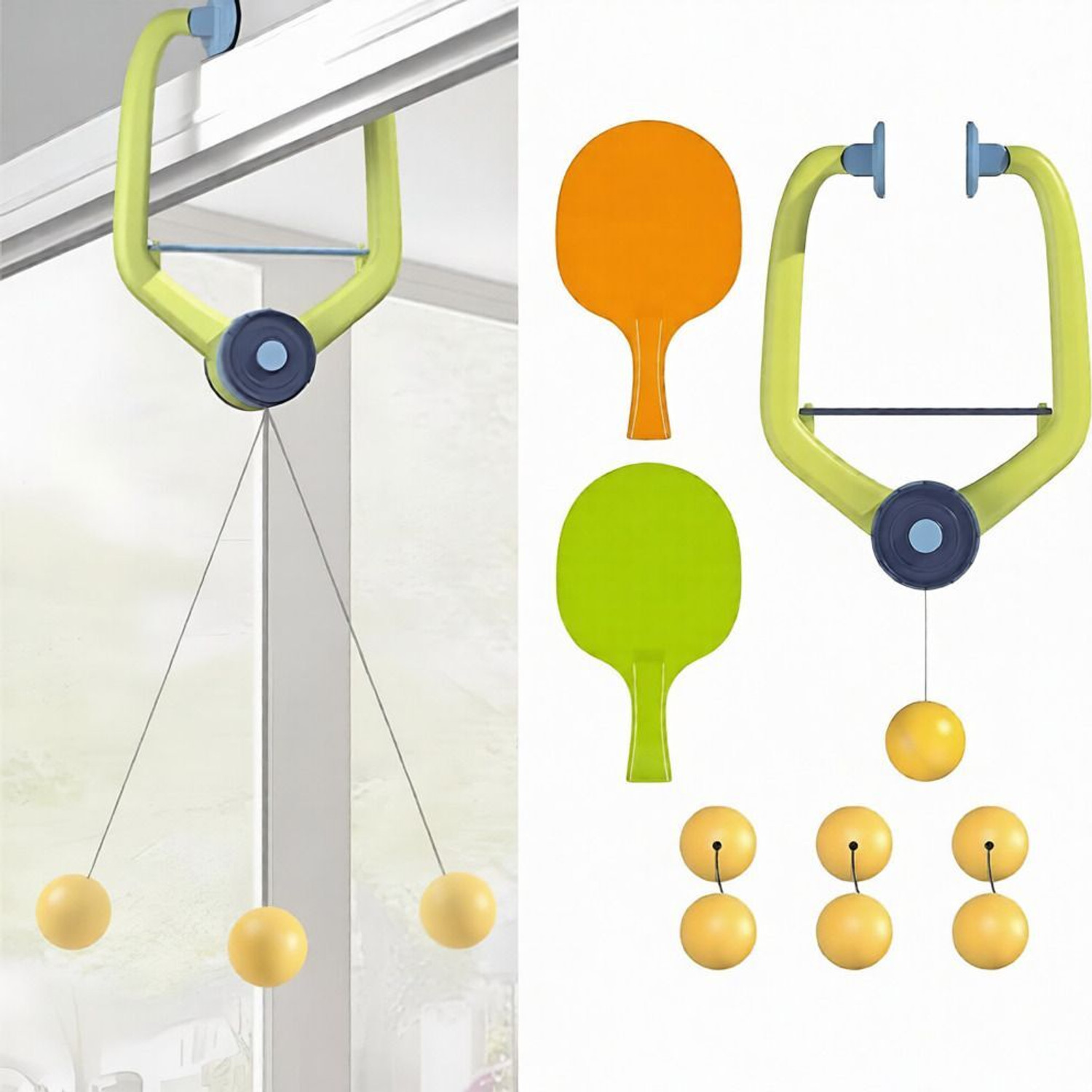 Image of Cookvita Hanging Ping Pong Self-Training Set Table Tennis Kit