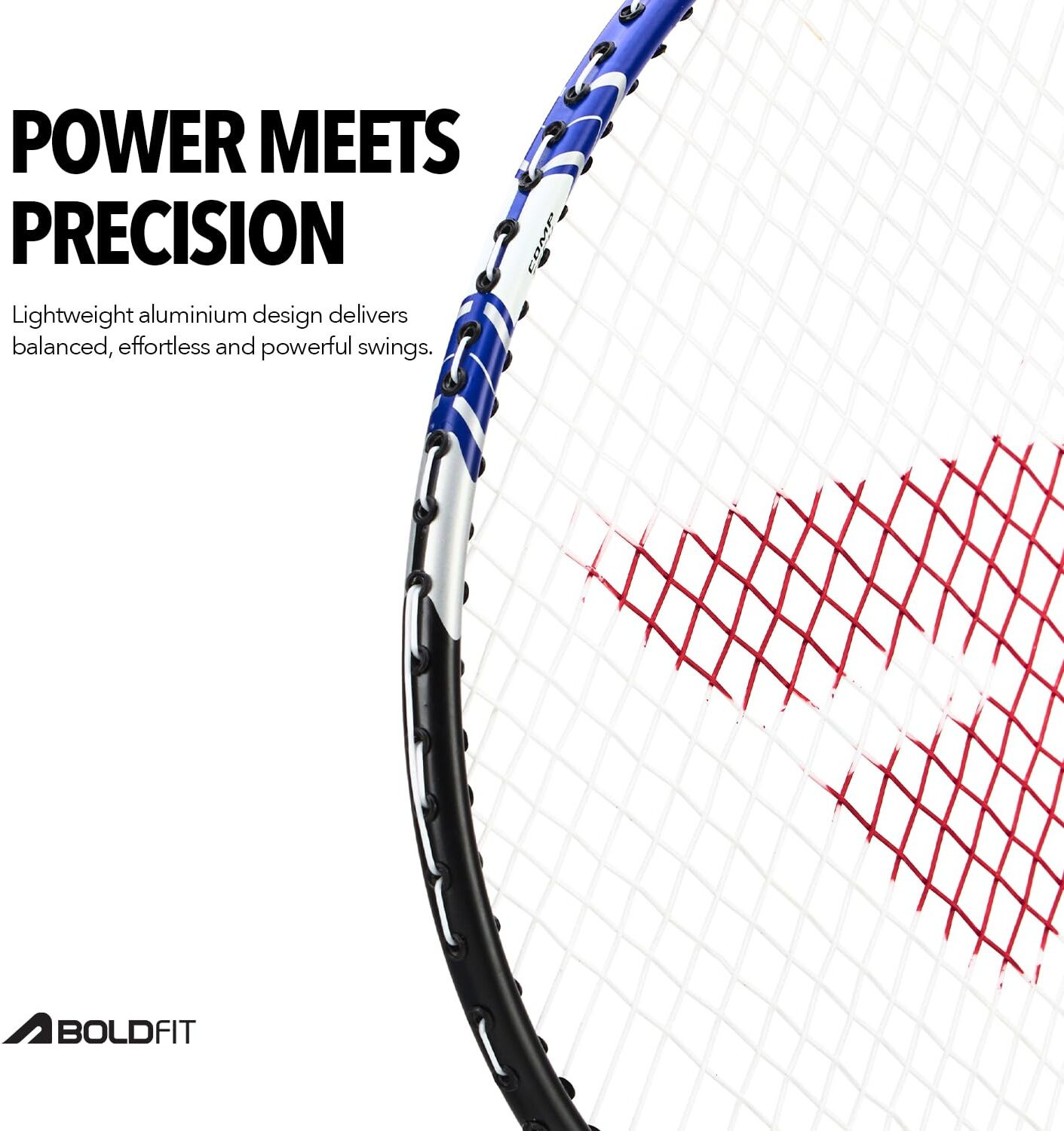 Image of BOLDFIT Aeroflex - Set of 2 Aluminum racquets + 1 tube (3 nylon shuttles) in 1 cover Badminton Kit