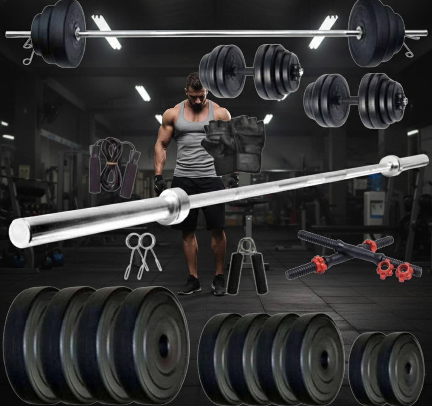BELLATRIX X 30 kg PVC Gym Weight Kit - Image 1