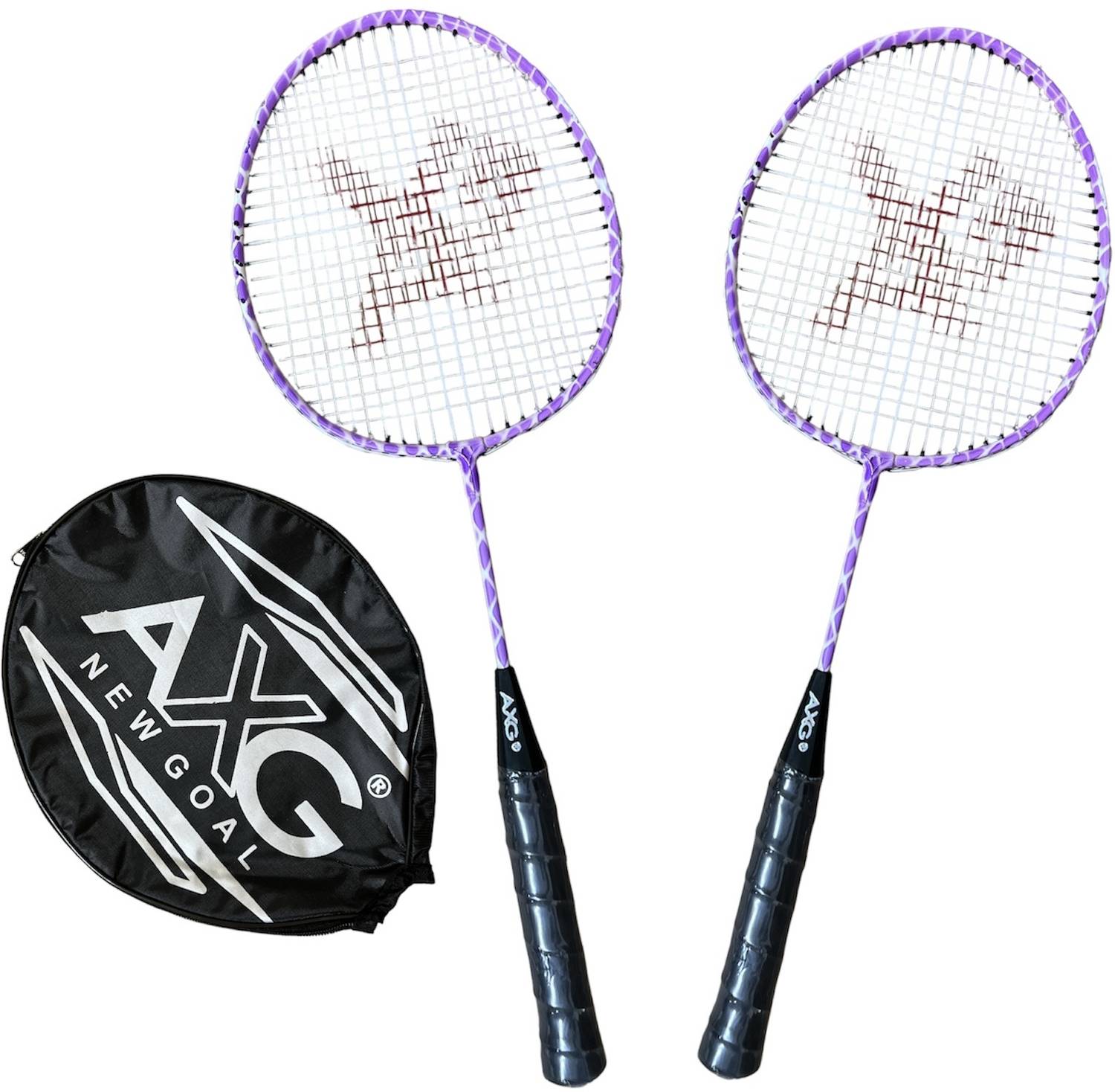 AXG NEW GOAL Durable and Stylish Design Kids Racquets (Set Of 2) With Half Cover Badminton Kit