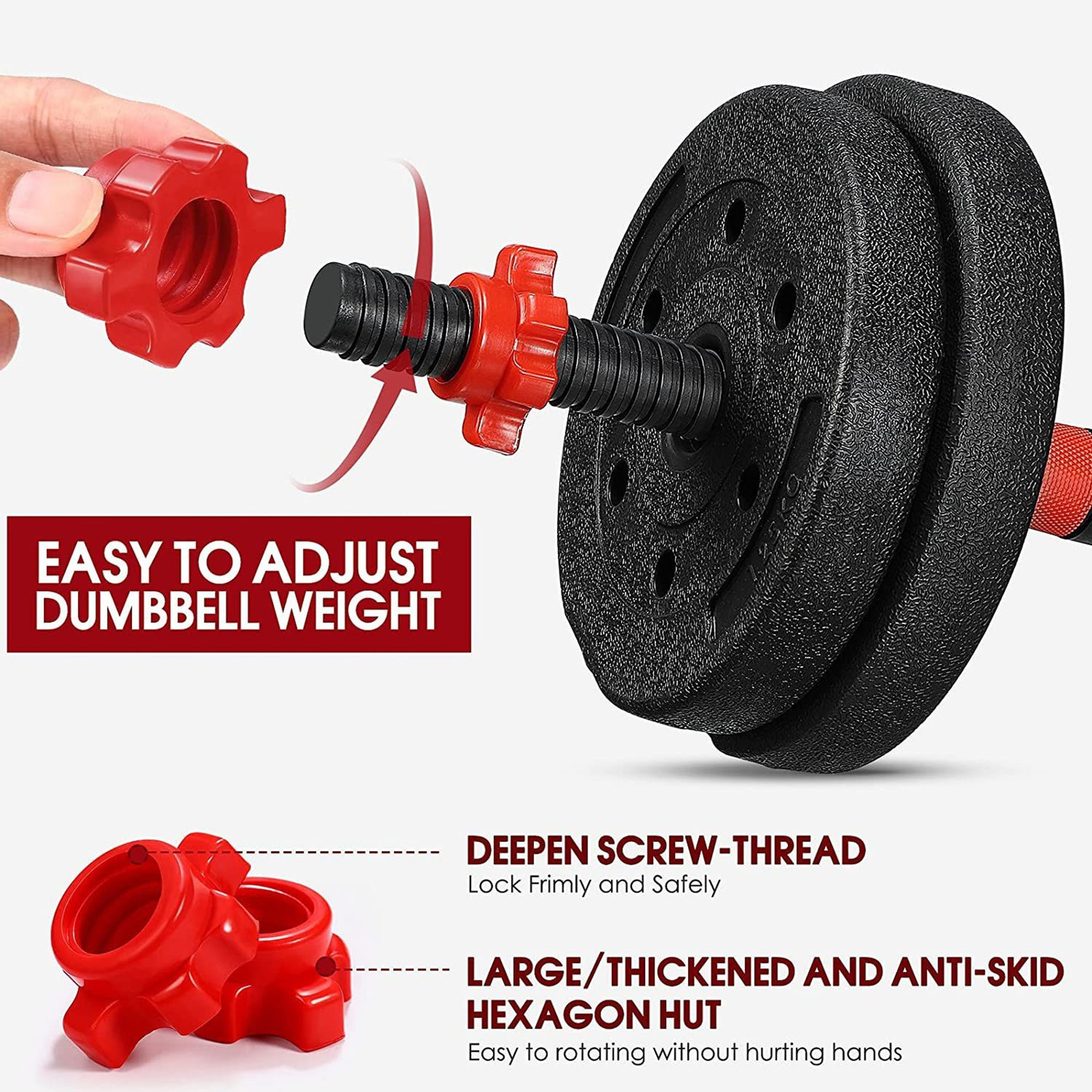 Image of TUCKER FITNESS 40 kg 40KG Home Gym Kit With 3FT Rod, 2 Dumbbell Set Home Gym Combo