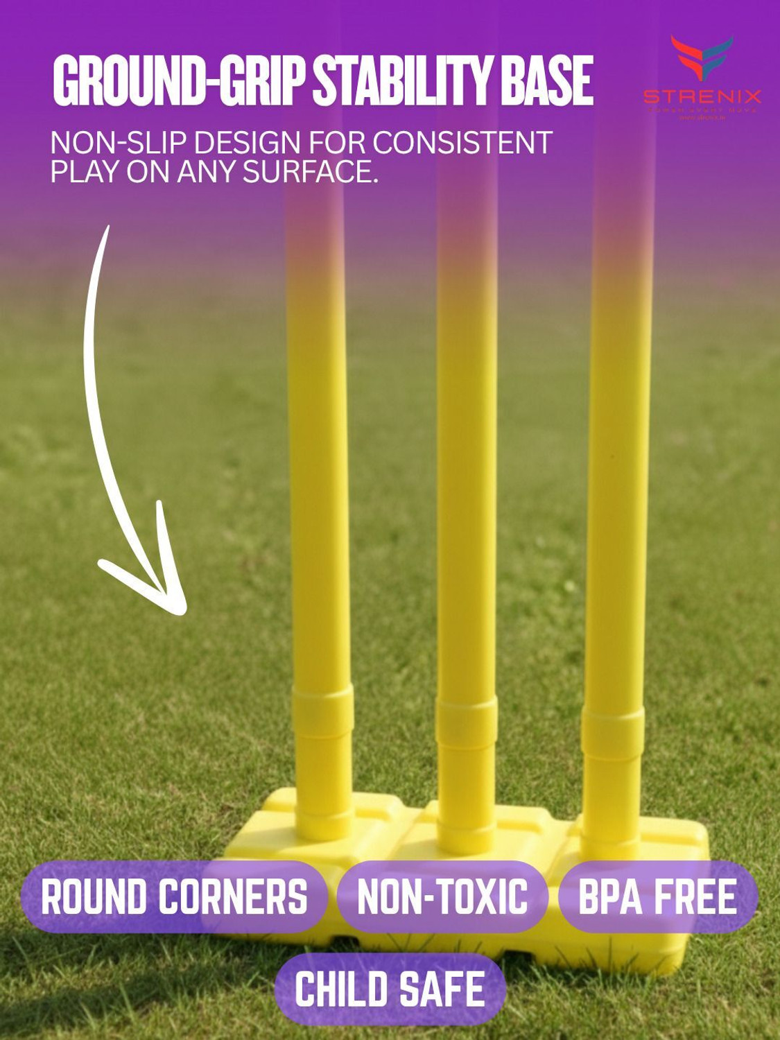 Image of STRENIX Complete Cricket Kit (1 Bat,1 Ball,1 Bag,1GlovesSet, Stump Set) For Champions Cricket Kit