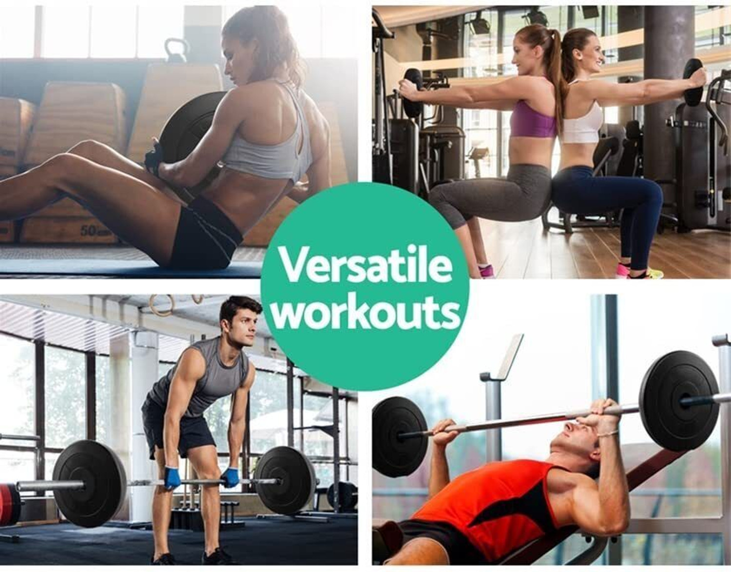 Image of ANSH FIT 20KG Gym Kit with Dumbbells, 3FT Rod, Rope & Hand Gripper, new 71 Fitness Accessory Kit Kit