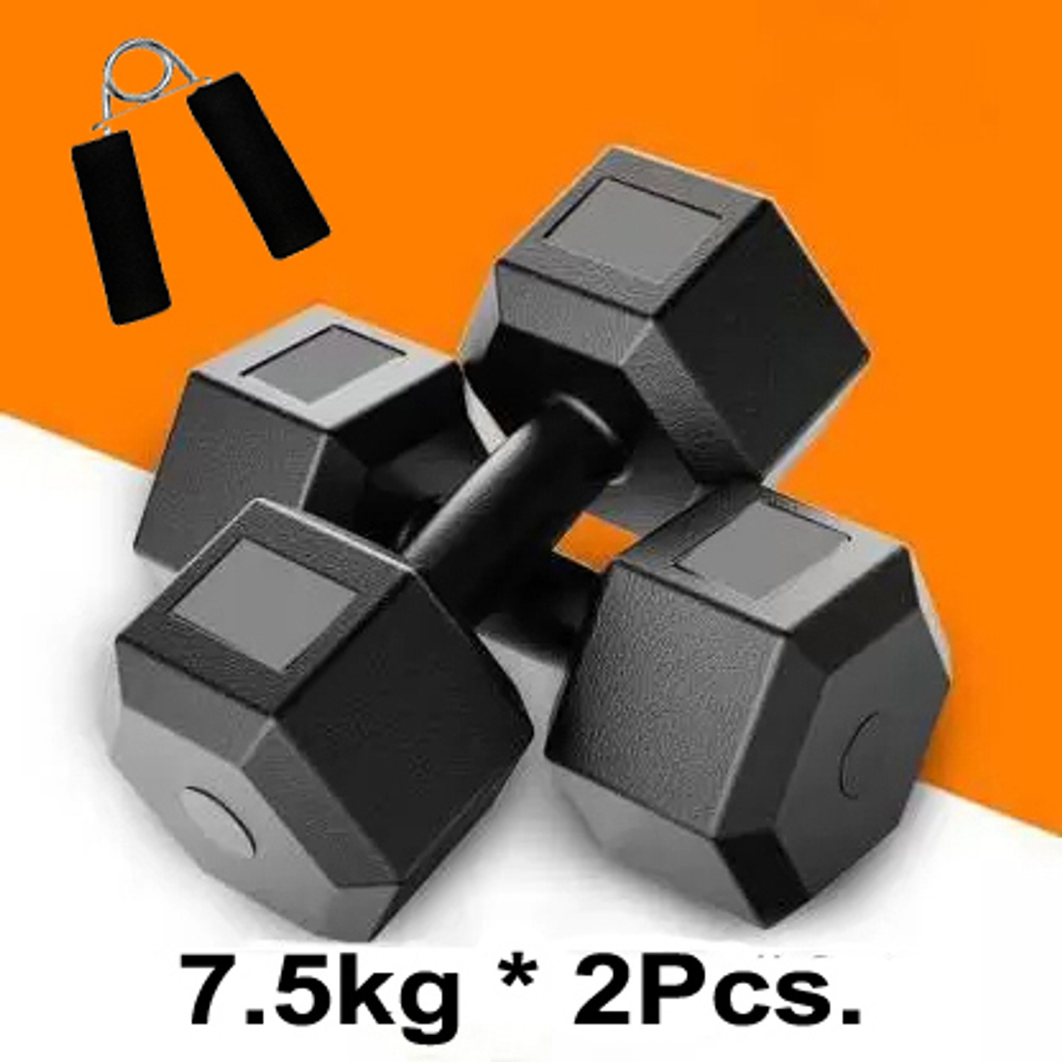 Image of DCS Pro FITNESS PVC Dumbbell Set + Hand Grip -Best for Home Exercise -Economical Price Fitness Accessory Kit Kit