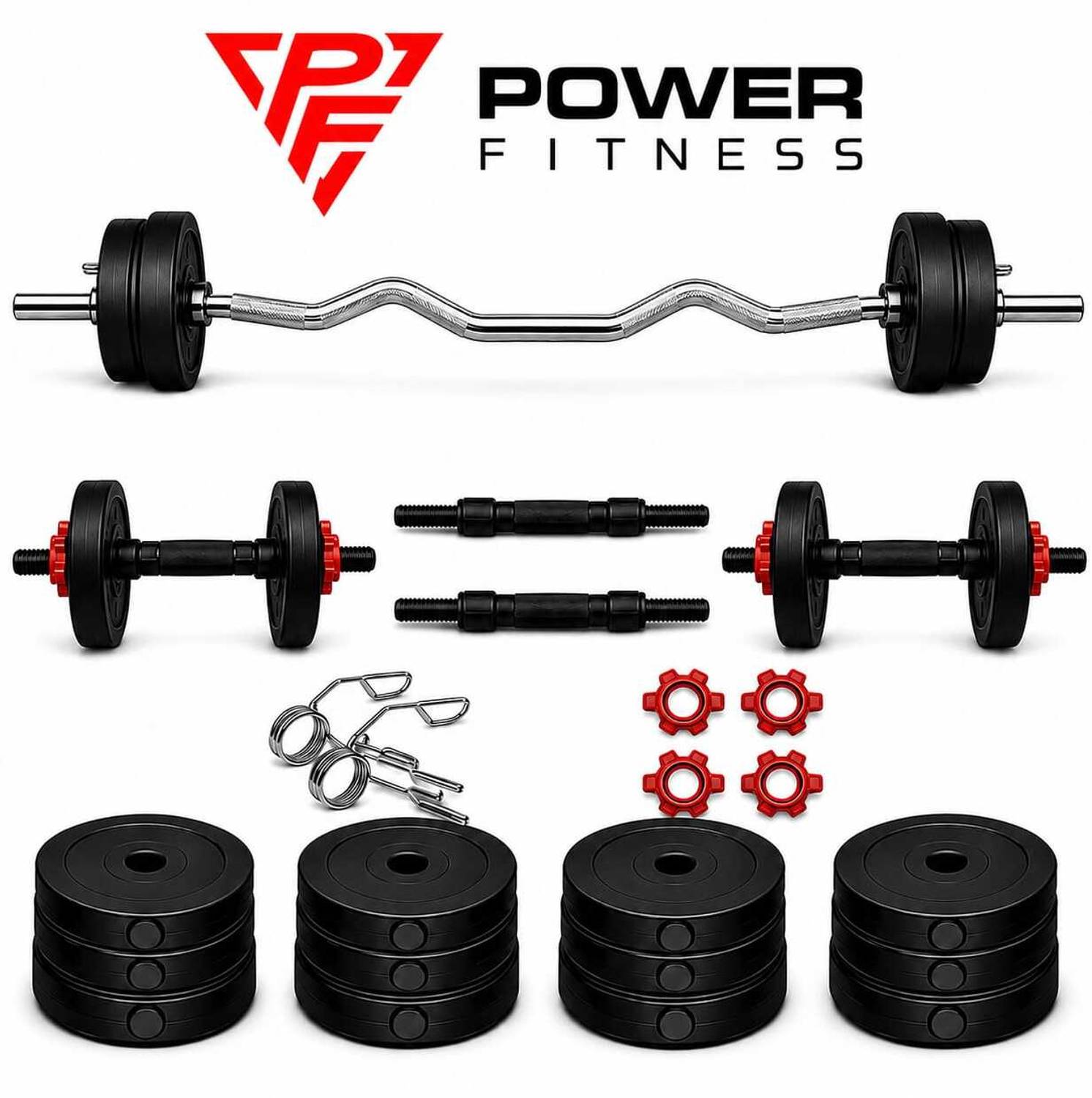 POWER 10KG Curl Dumbbell Rod Fitness Accessory Kit