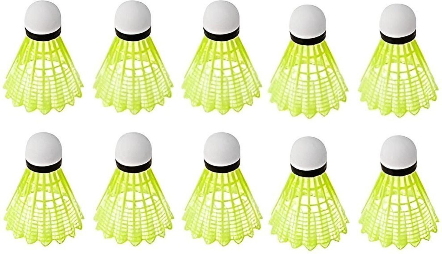 Image of TROCK Badminton Racquet Set of 2pcs With 10pcs Nylon Shuttles 1 Net Badminton Kit