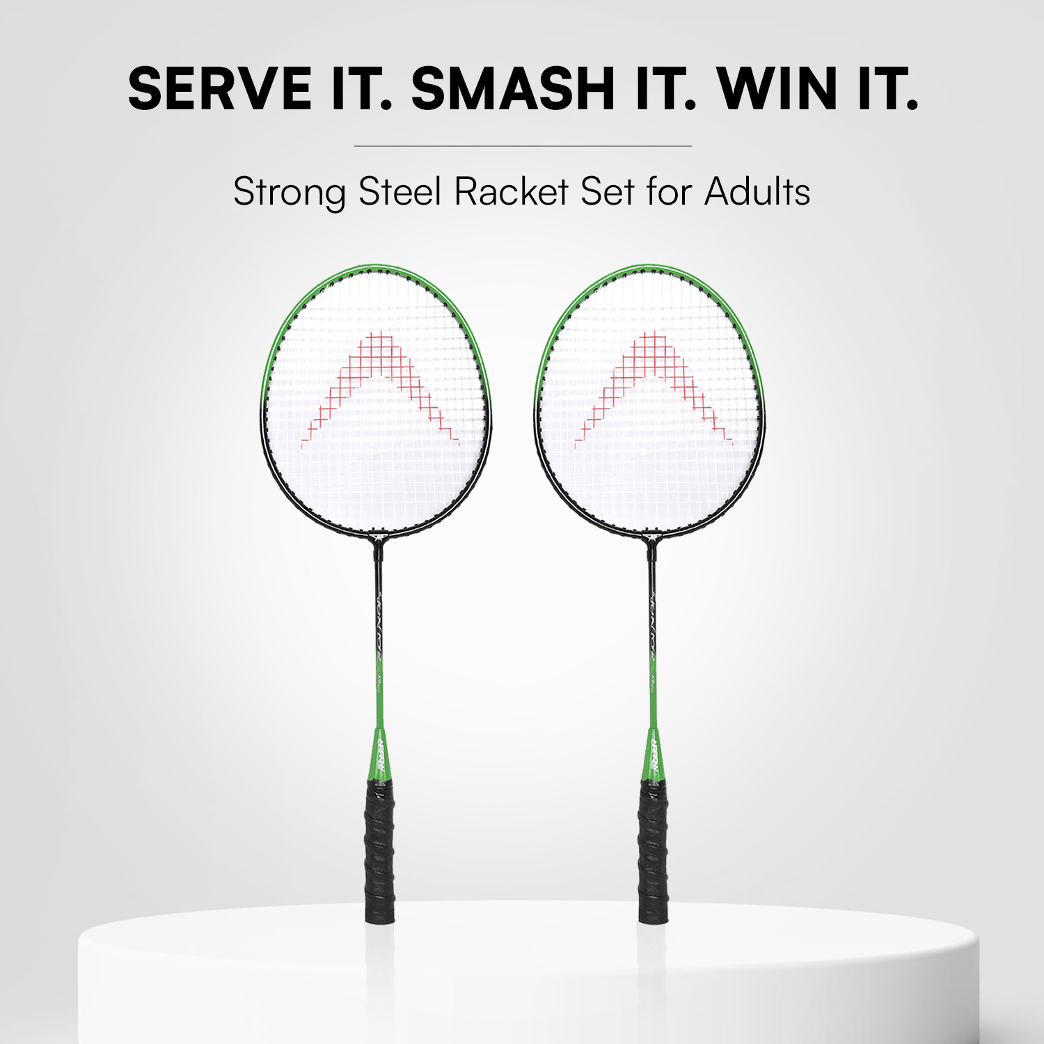 Image of ArrowMax Badminton racquet kit set for kids youth size light weight pair Badminton Kit