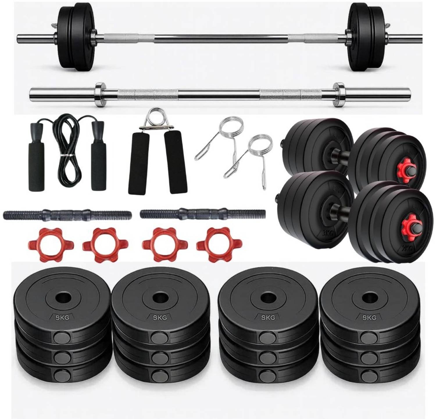 PKN FIT 30kg Straight Rod Fitness Accessory Kit