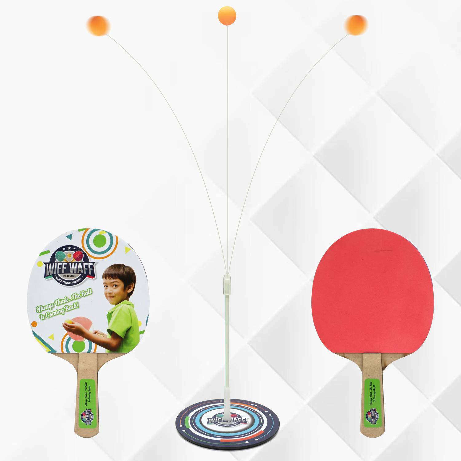 333MART Table Tennis Trainer Portable Wiff Waff for Indoor Outdoor Use, Above 5+ Age Table Tennis Kit
