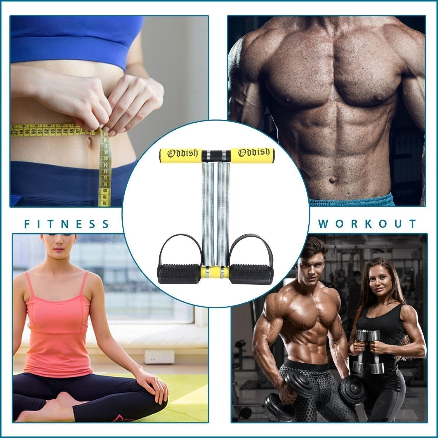 Image of Oddish Tummy Trimmer 12 inch Double Spring Premium Quality for man and women Fitness Accessory Kit Kit