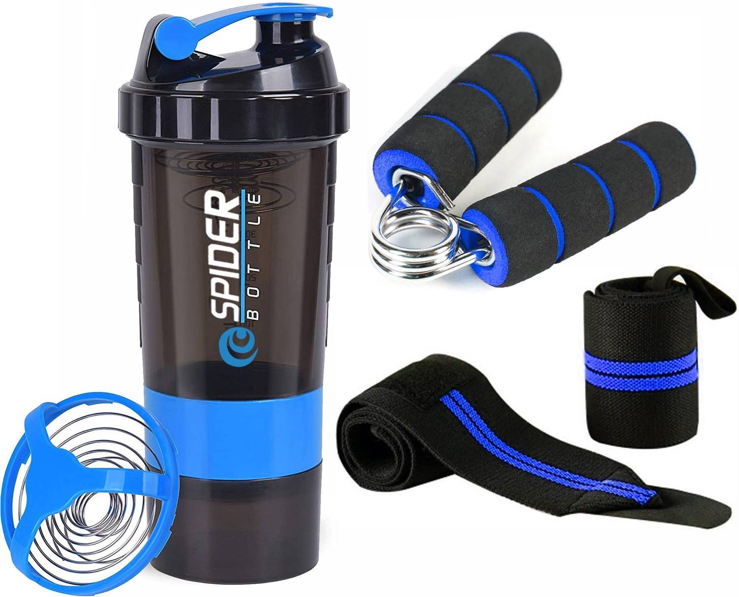 TRUE INDIAN Gym Shaker with Wrist Band and Gripper - Image 1