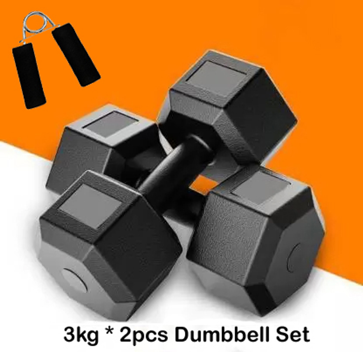 Image of L'AVENIR FITNESS PVC Dumbbell Set + Hand Grip -Best for Home Exercise -Economical Price Fixed Weight Dumbbell