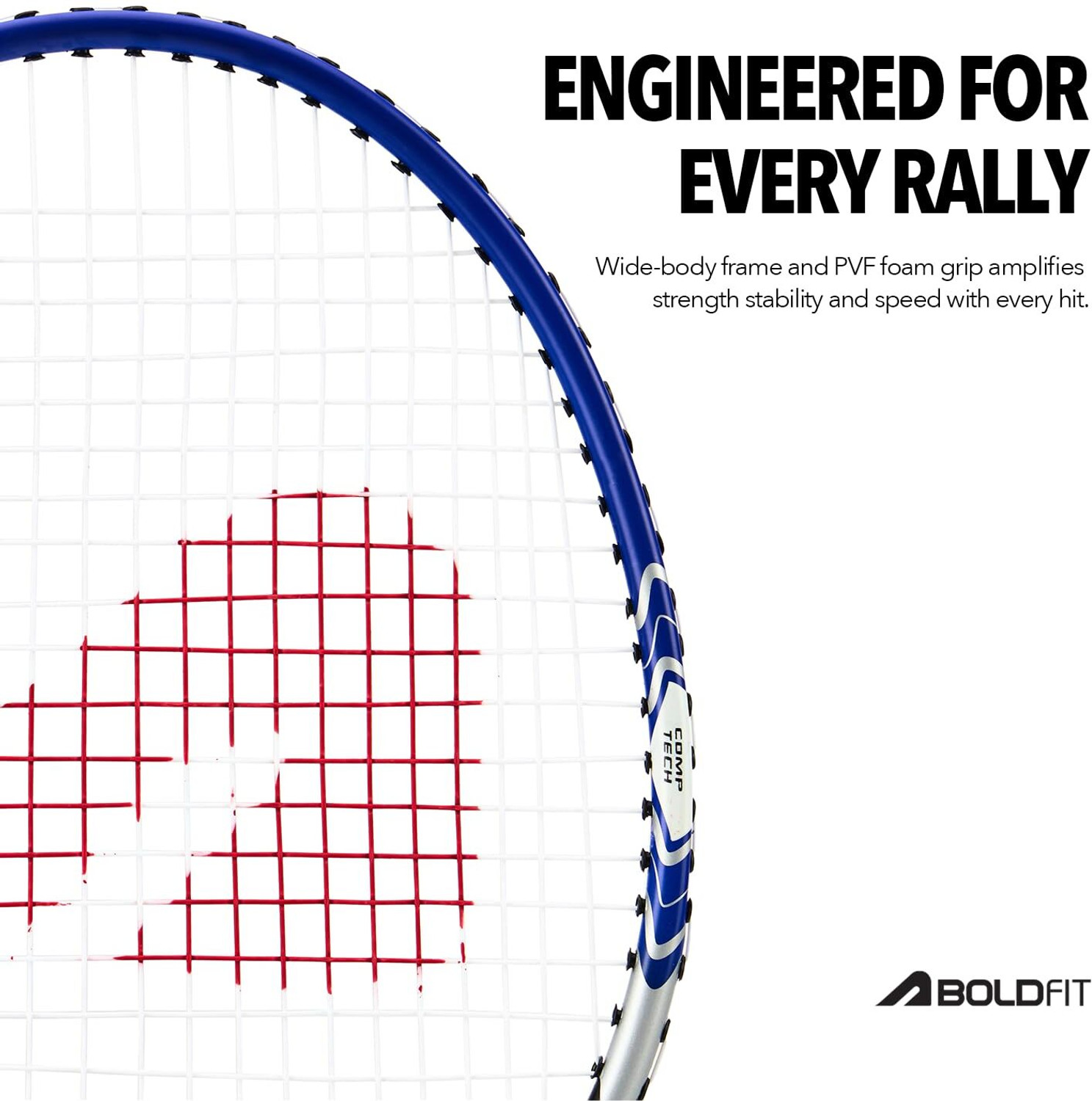 Image of BOLDFIT Aeroflex - Set of 2 Aluminum racquets + 1 tube (3 nylon shuttles) in 1 cover Badminton Kit