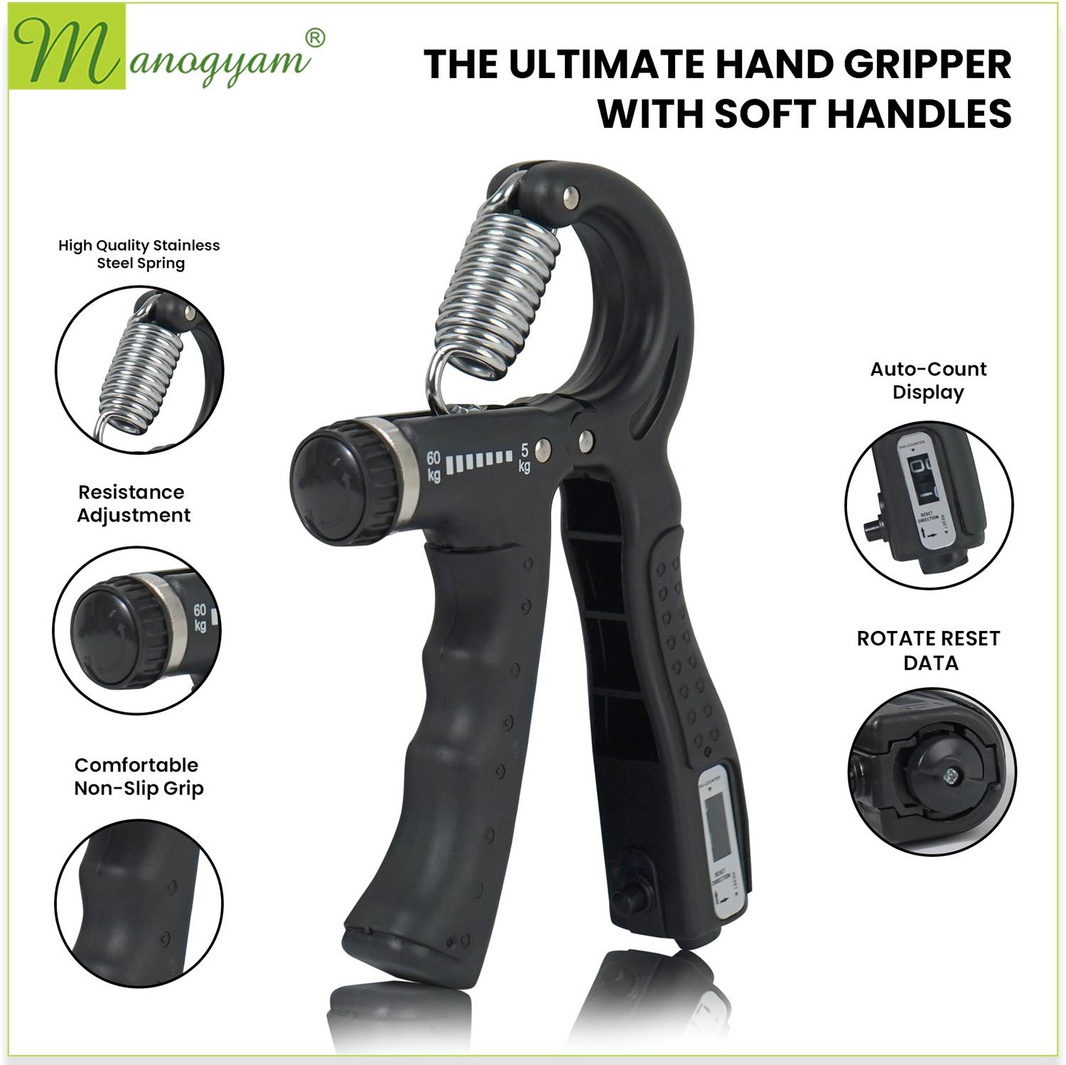 Manogyam Fitness Combo Toning Tube with Hand Grip - Image 3