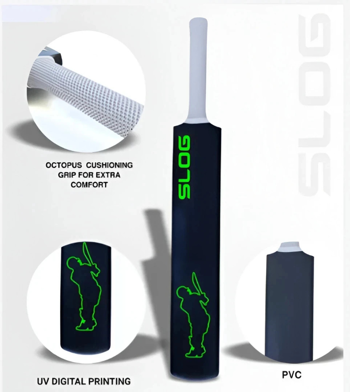 Image of Flick Hard Plastic Cricket Kit Combo Pack For All Age Group (Bat+Stump) ) Cricket Kit