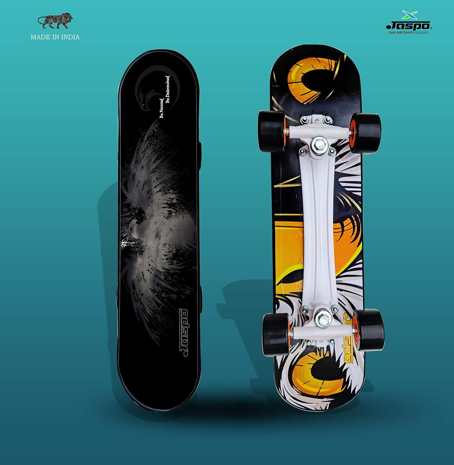Image of Jaspo Power Kids 26 inch inches for Beginners Boys & Girls (Skate-Board, Vinyl) 26 inch x 6 inch Skateboard