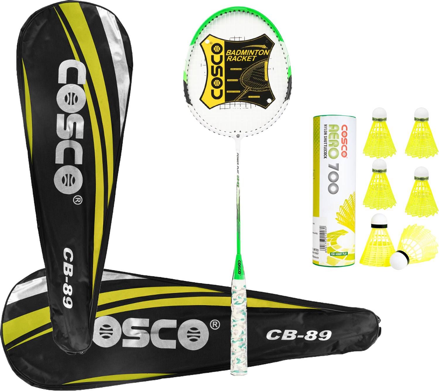 COSCO CB - 89 Badminton Racket And Aero 700 Shuttle Box Badminton