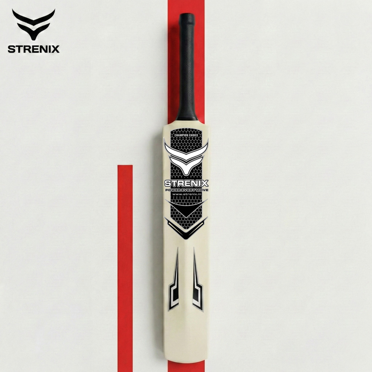 Image of STRENIX 8 No Cricket Set Fiber Chase Master | Bat+Stumps+Ball+Bag+Gloves Cricket Kit