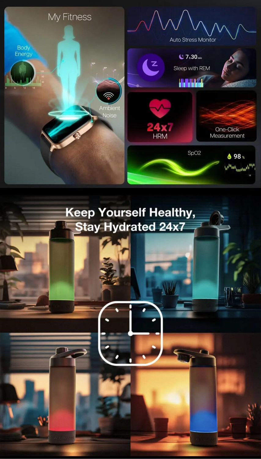 Image of AQUAMINDER Fitness tracker combo Fitness Accessory Kit Kit