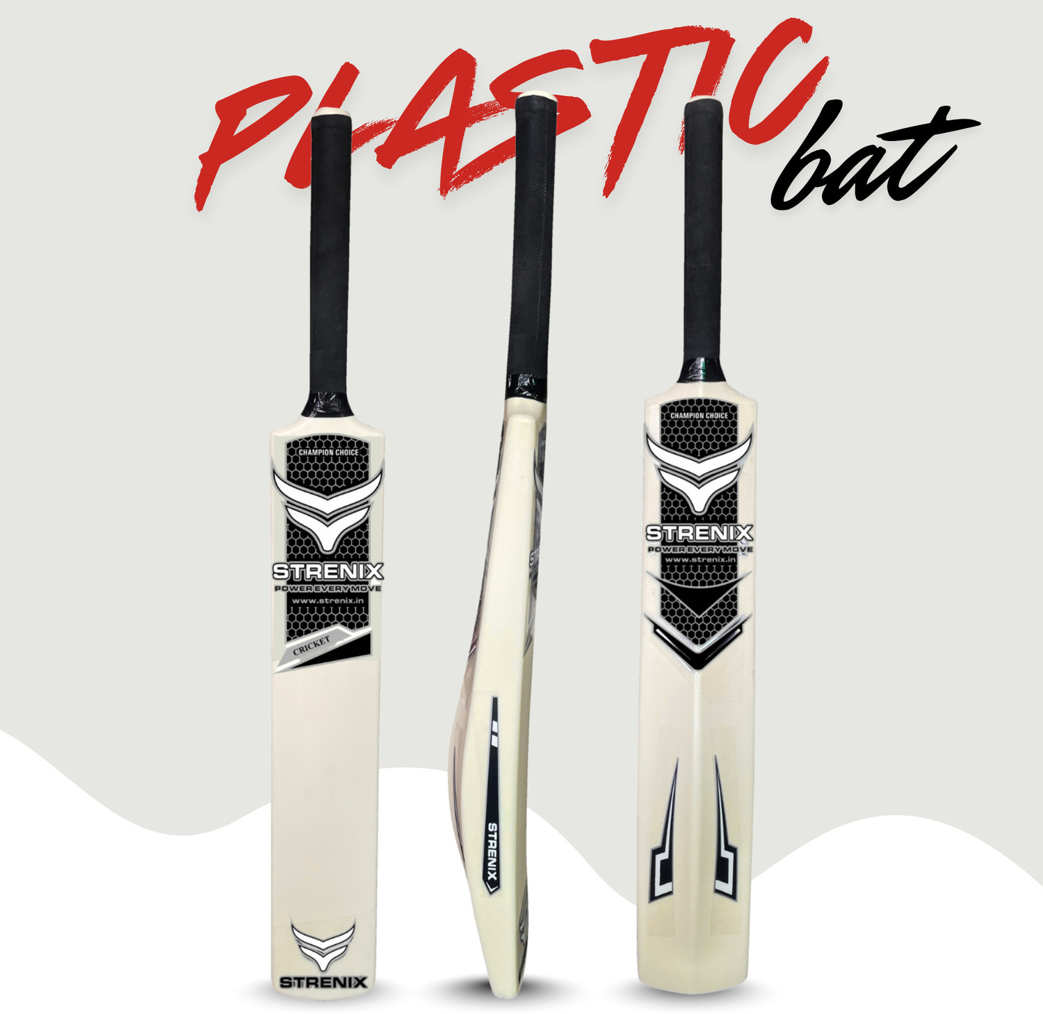 Image of STRENIX 8 No Cricket Set Fiber Chase Master | Bat+Stumps+Ball+Bag+Gloves Cricket Kit