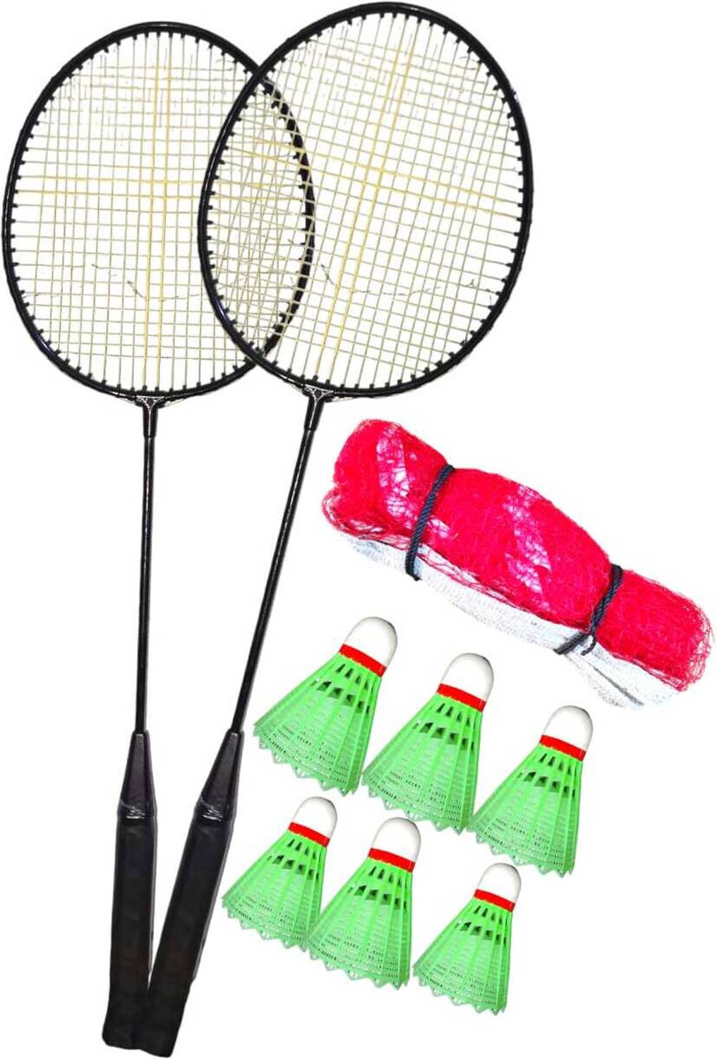 STYRKR Flex Combo-18 (2 Badminton Rackets, 6 Plastic Shuttlecock